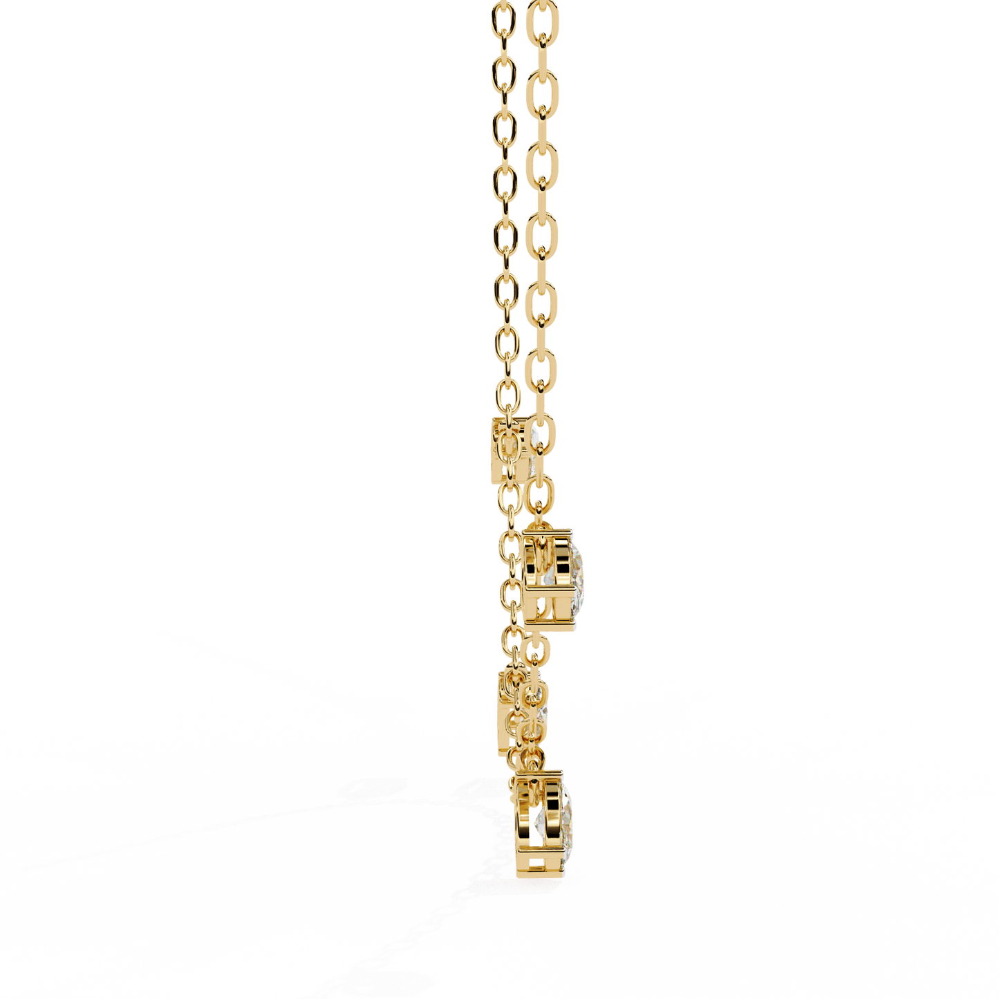 Laleh – Lab Diamond Oval-Cut Diamond Floating Necklace