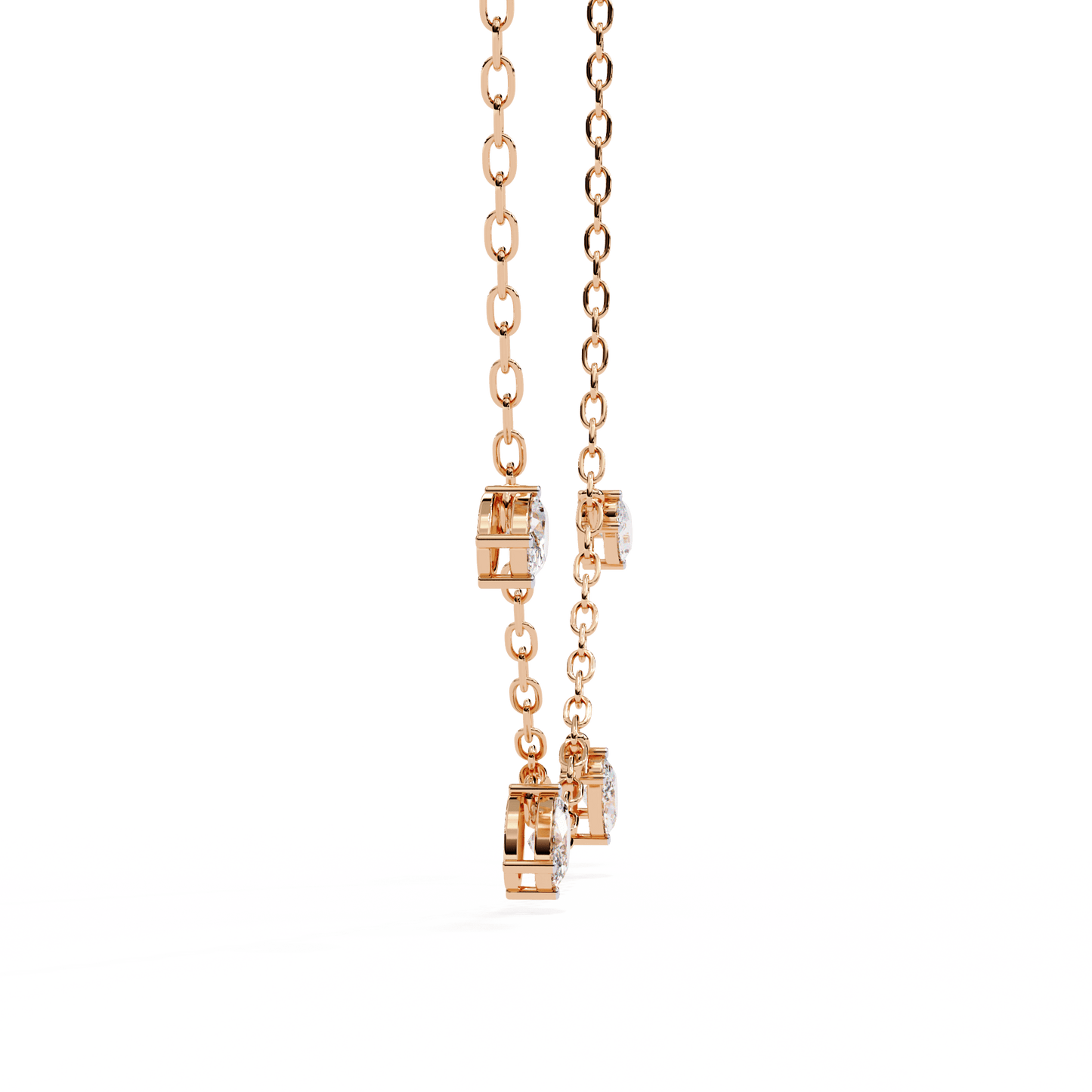 Laleh – Lab Diamond Oval-Cut Diamond Floating Necklace