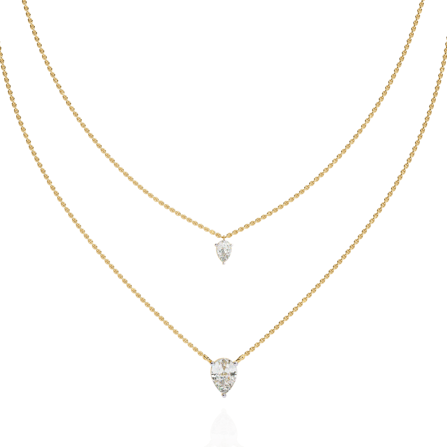 Xarina - Double Pear Diamond Necklace