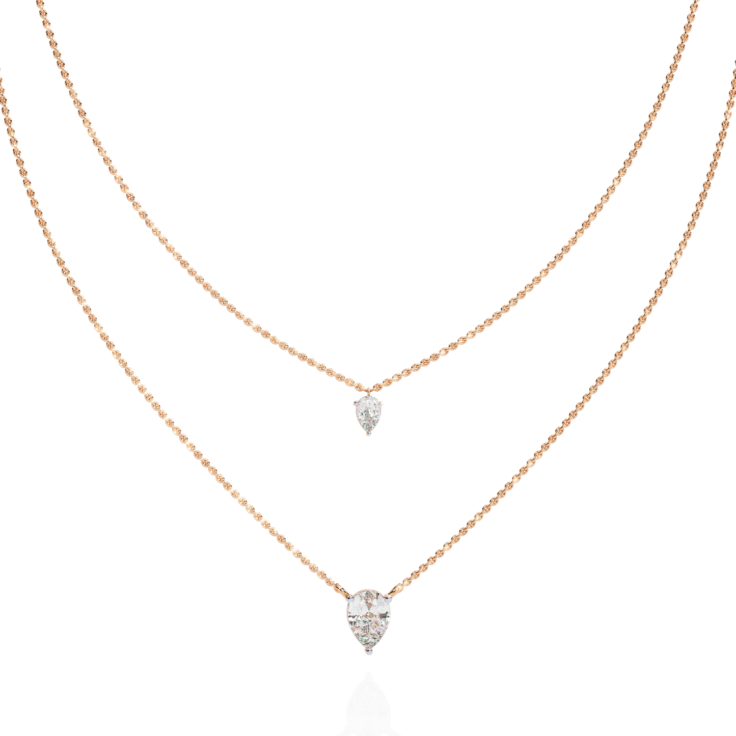 Xarina - Double Pear Diamond Necklace