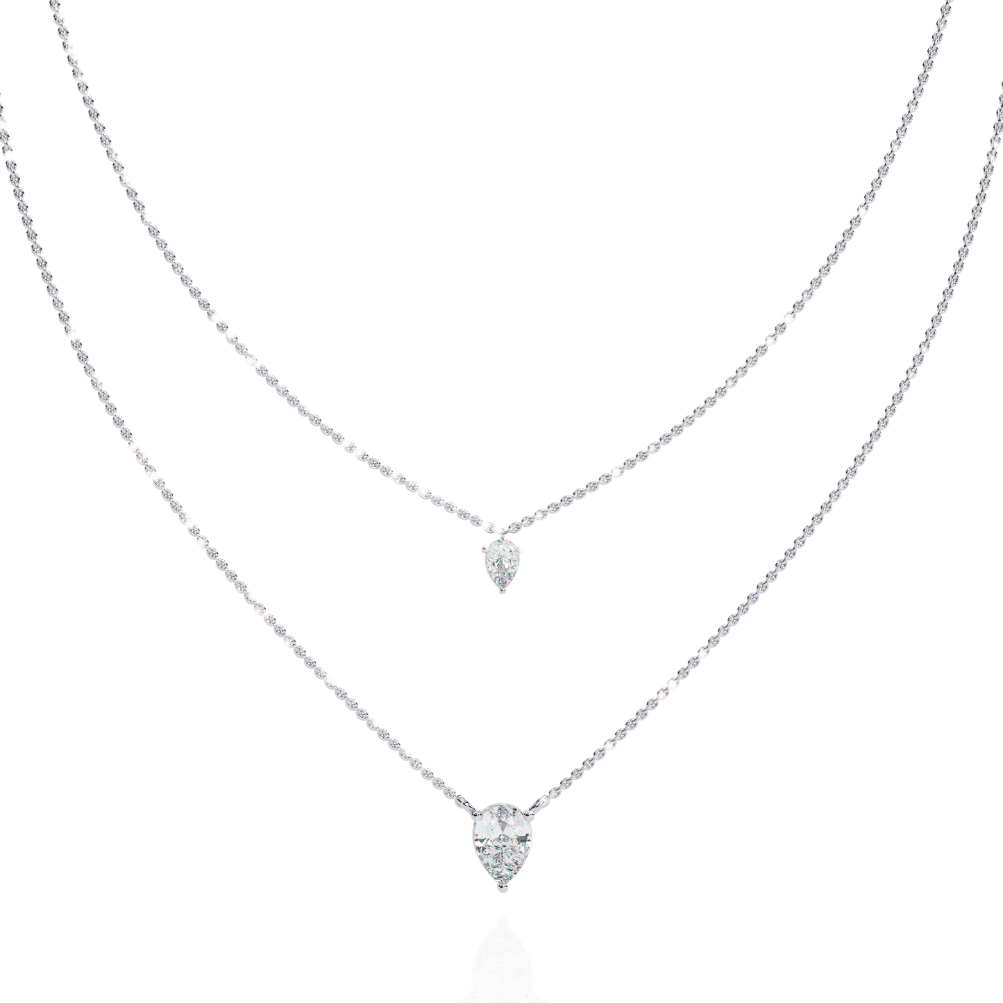 Xarina - Double Pear Diamond Necklace