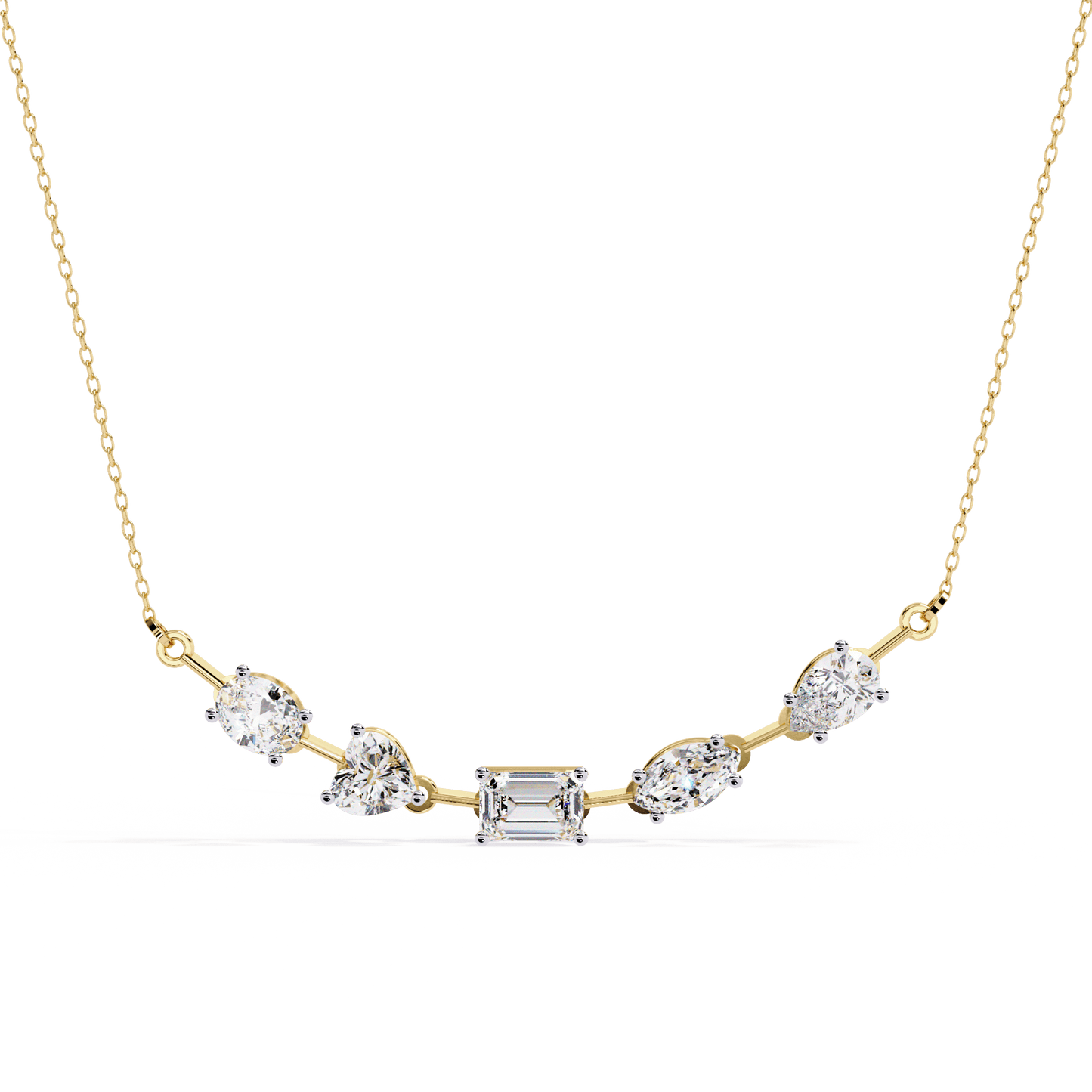 Quinn – Mixed-Cut Certified Diamond Necklace