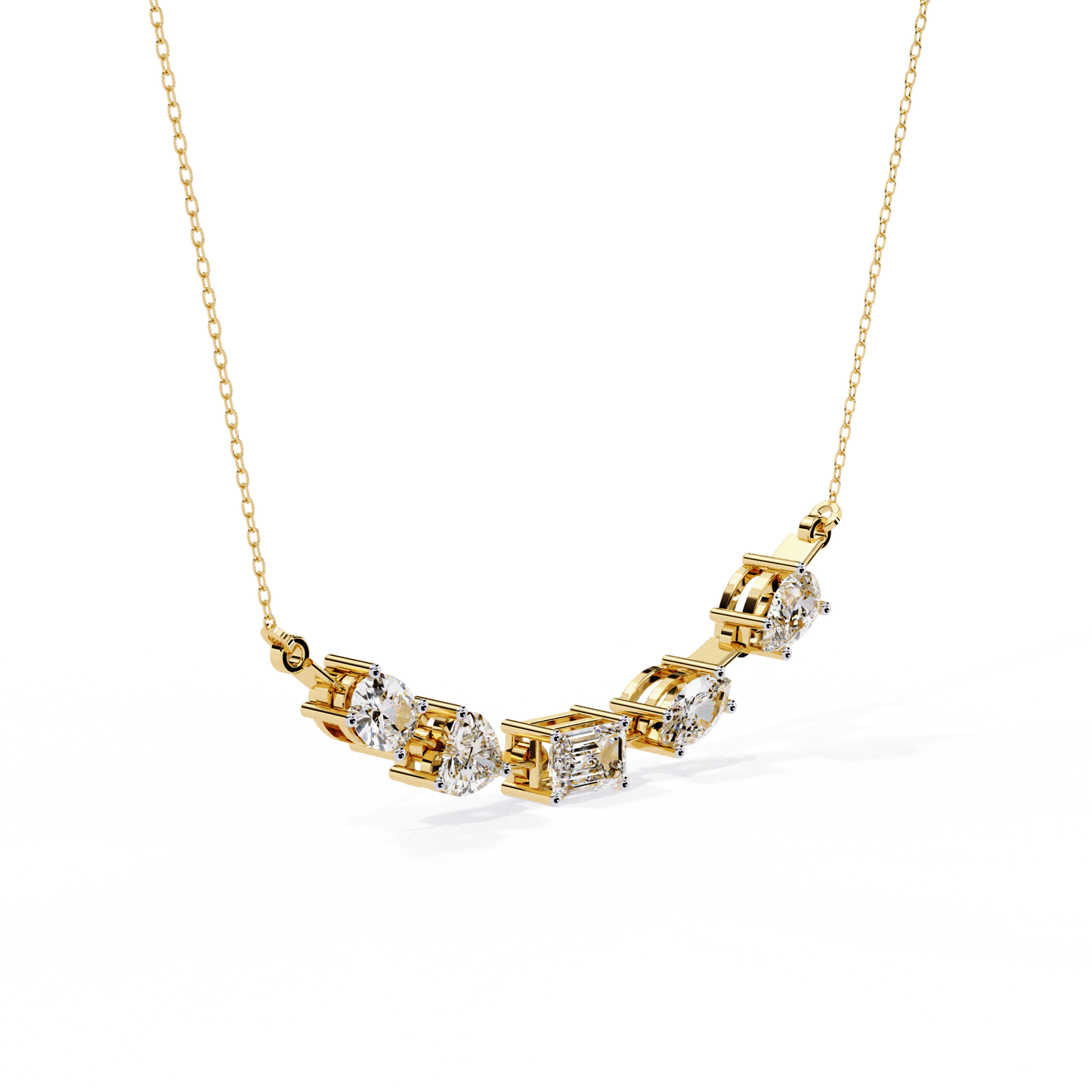 Quinn – Mixed-Cut Certified Diamond Necklace