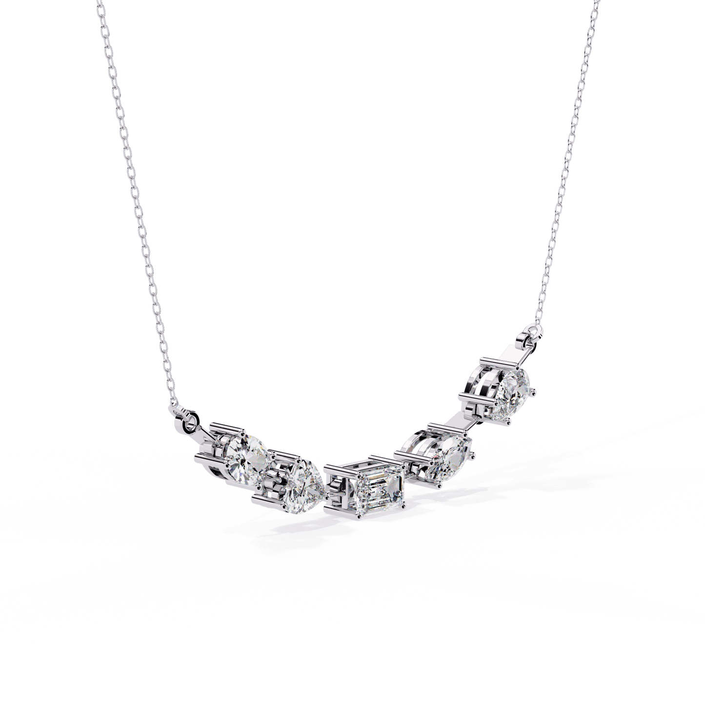 Quinn – Mixed-Cut Certified Diamond Necklace