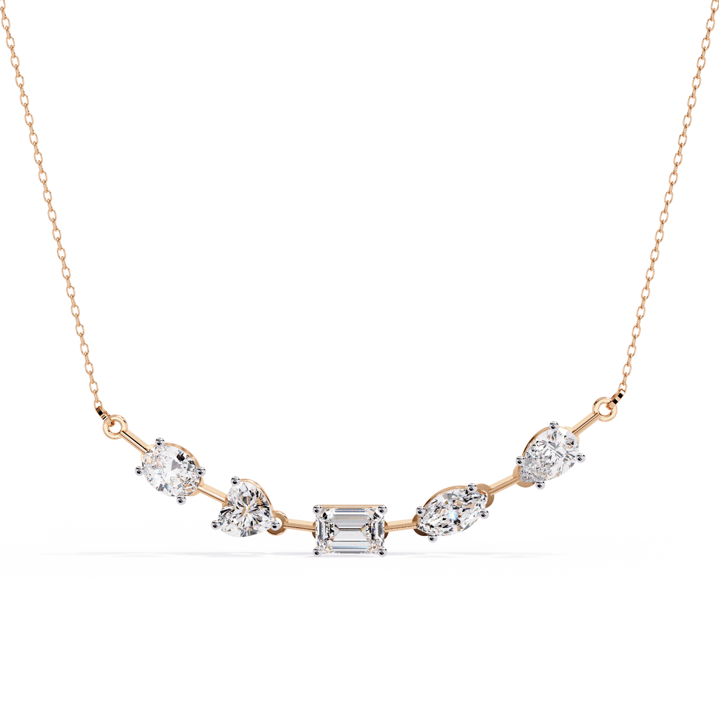 Quinn – Mixed-Cut Certified Diamond Necklace
