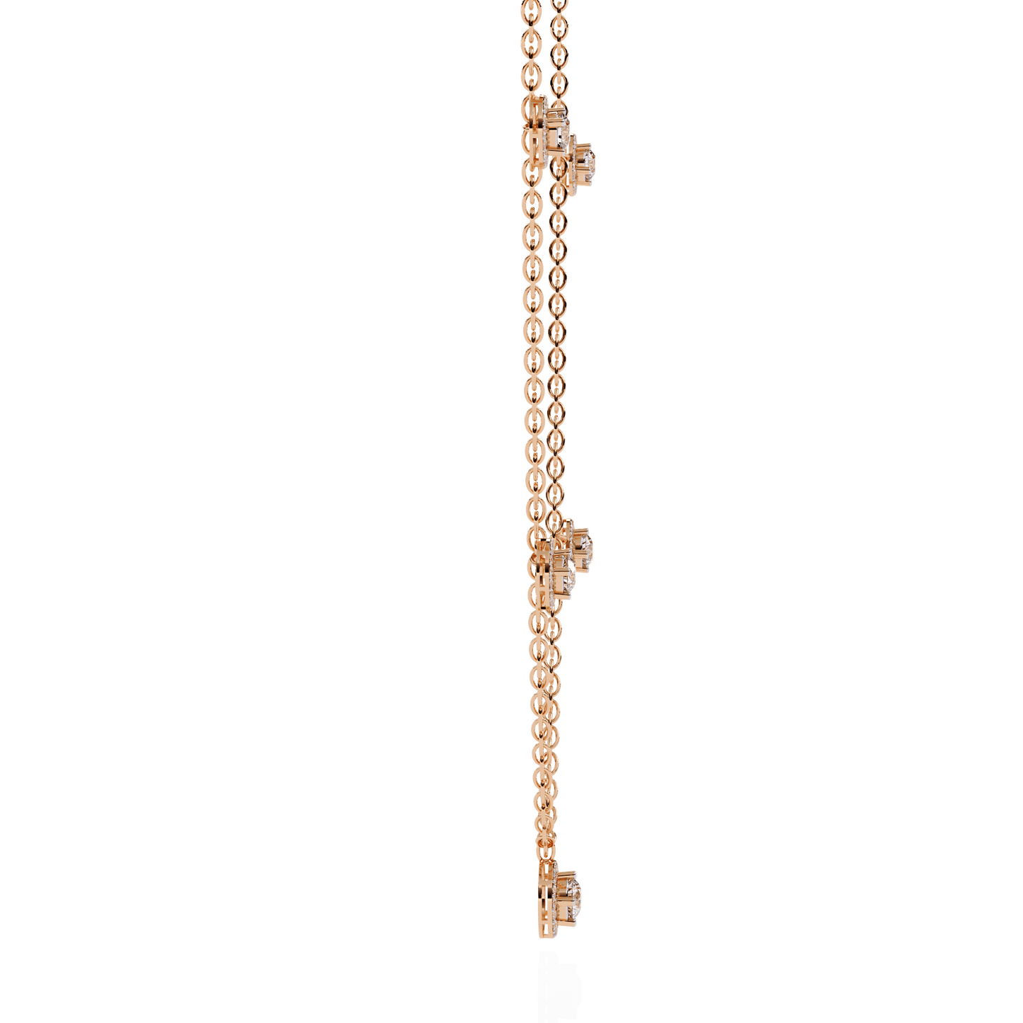 Brooke – Floating Halo Drop Necklace