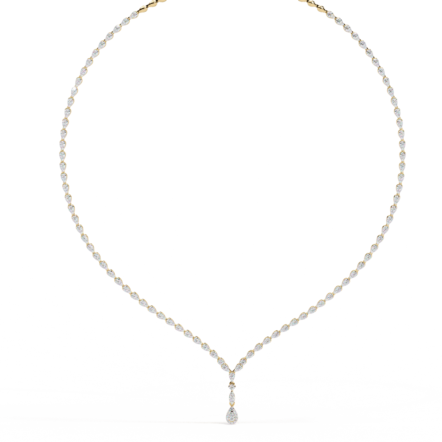 Andromeda – Illusion Pear Drop Tennis Necklace