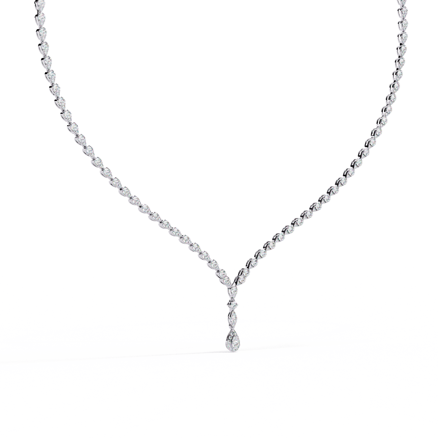 Andromeda – Illusion Pear Drop Tennis Necklace