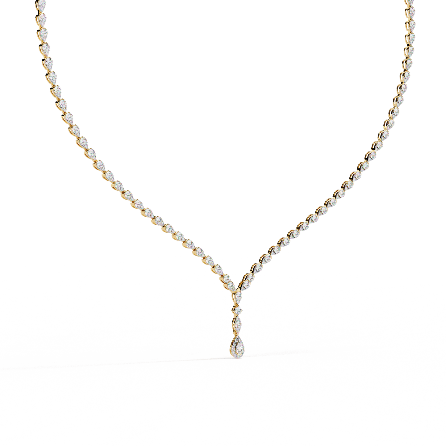 Andromeda – Illusion Pear Drop Tennis Necklace
