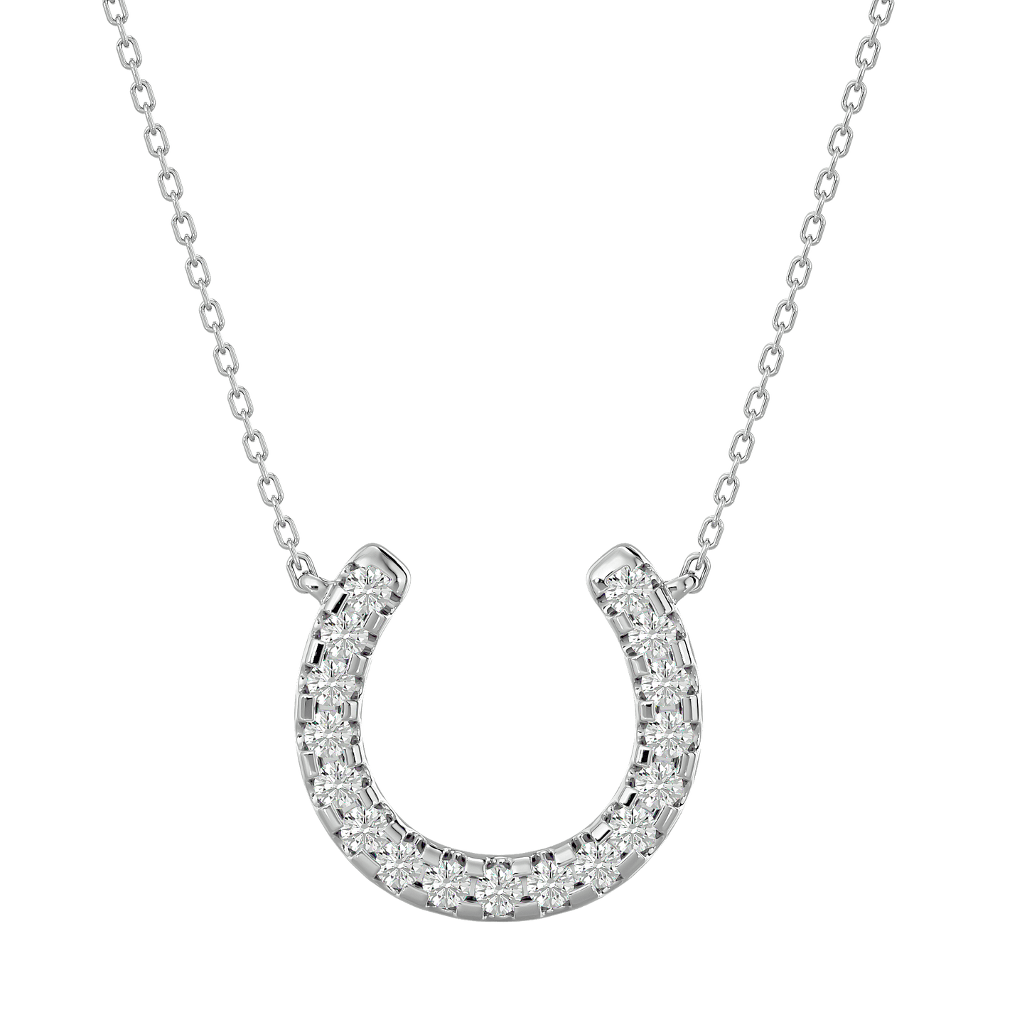 Eileen – Diamond Horseshoe Pendant