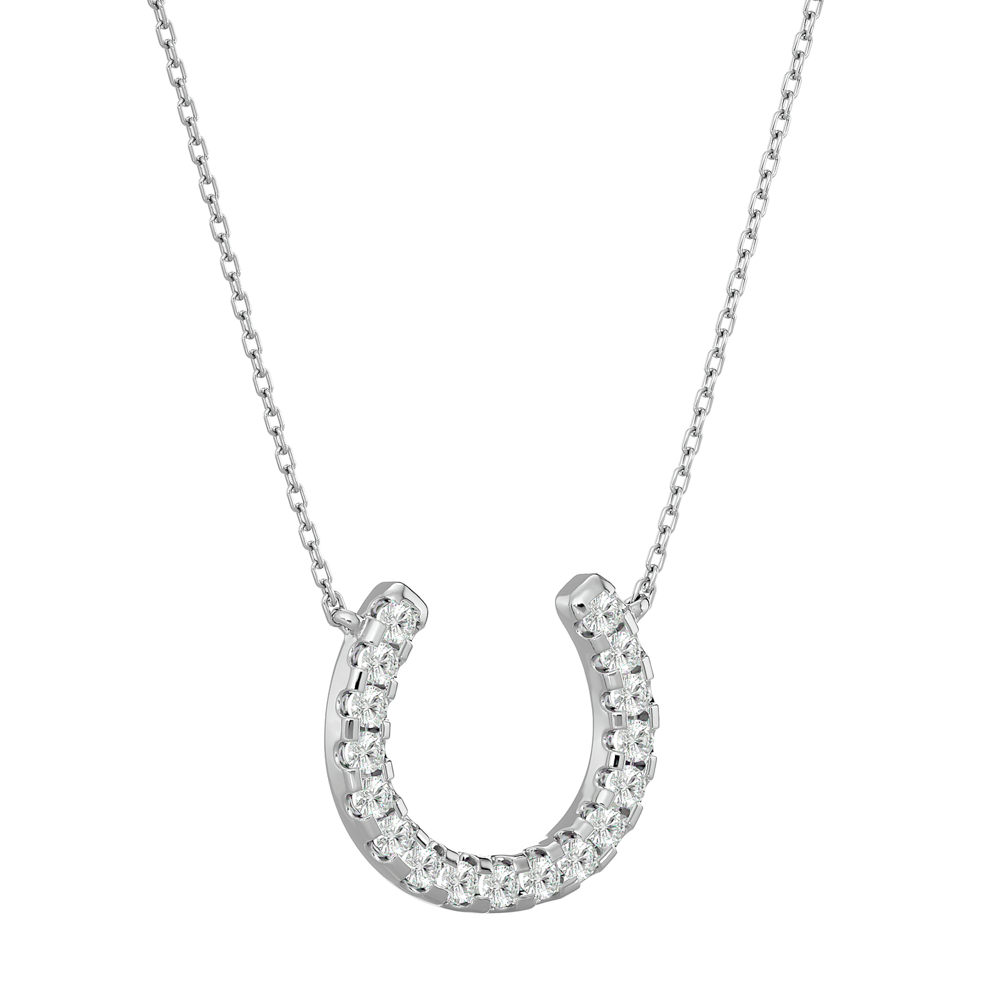Eileen – Diamond Horseshoe Pendant