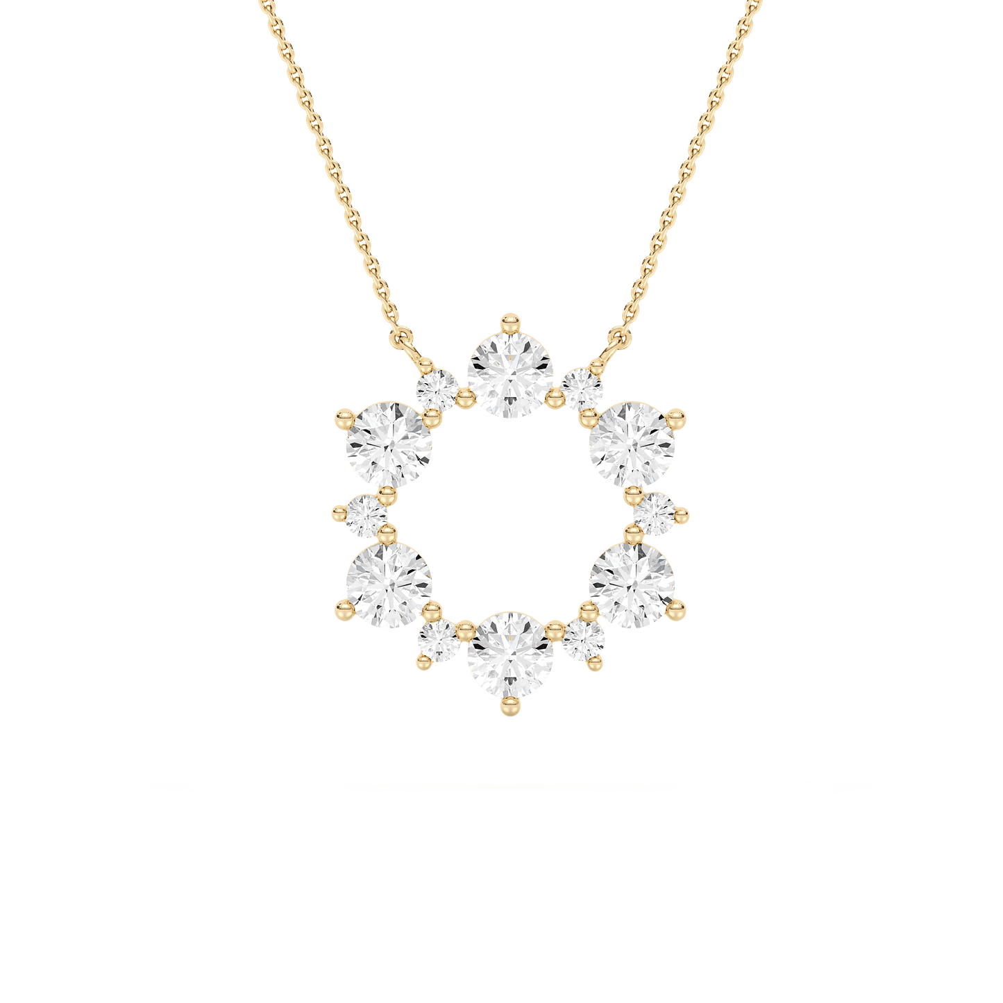 Kira – Round Diamond Circle Pendant