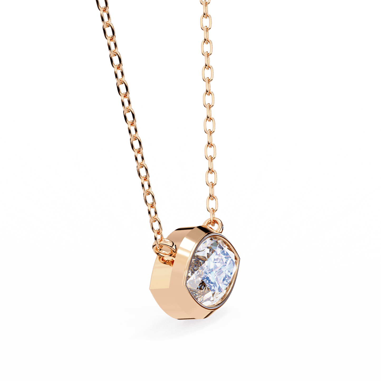 Erika - Bezel-Set Marquise Solitaire Diamond Pendant
