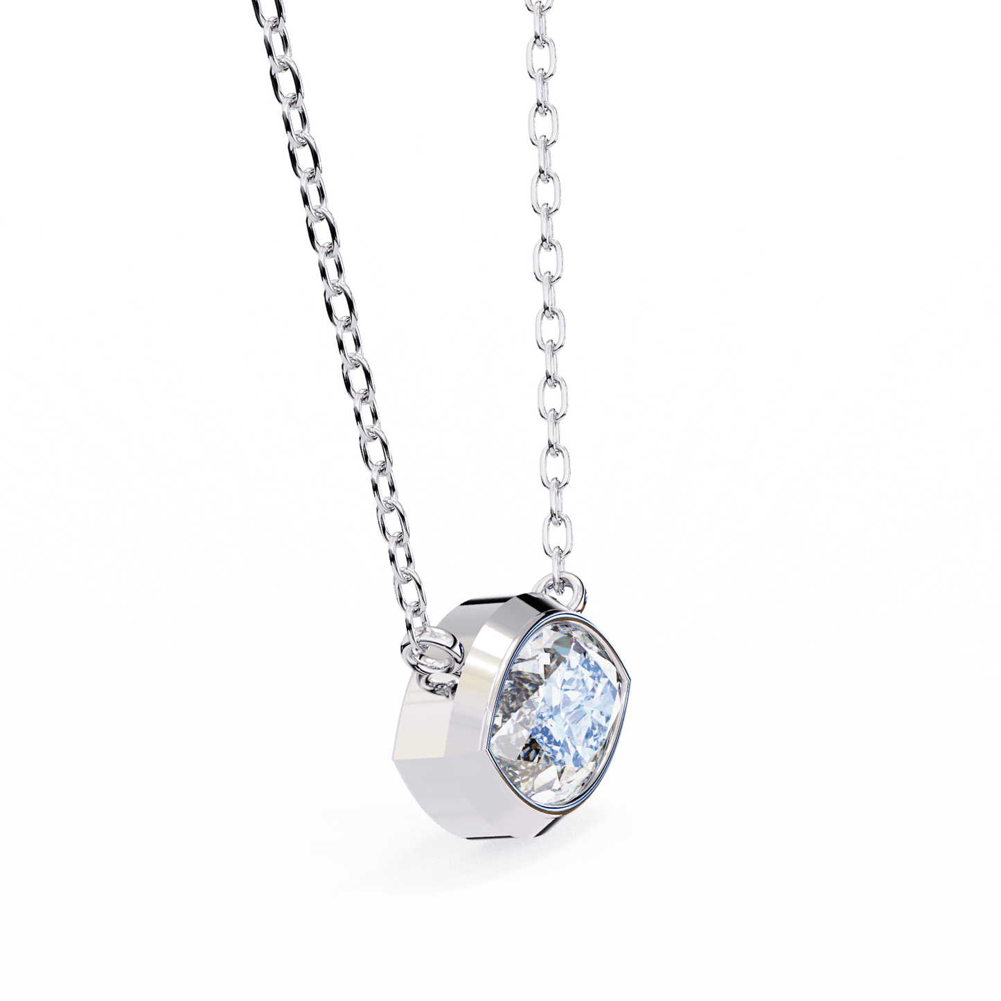 Erika - Bezel-Set Marquise Solitaire Diamond Pendant