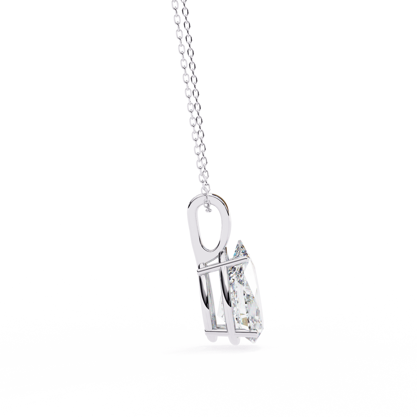 Irina - Pear-Cut Solitaire Pendant