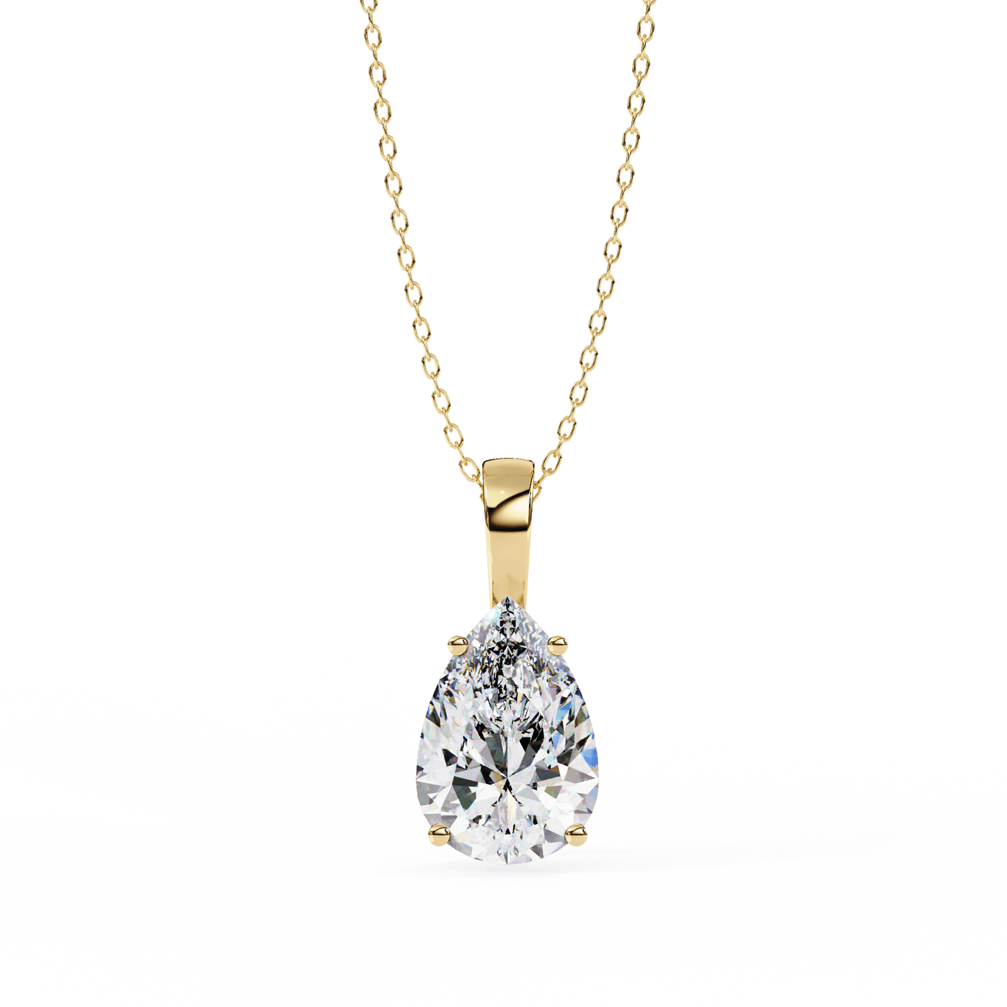 Irina - Pear-Cut Solitaire Pendant