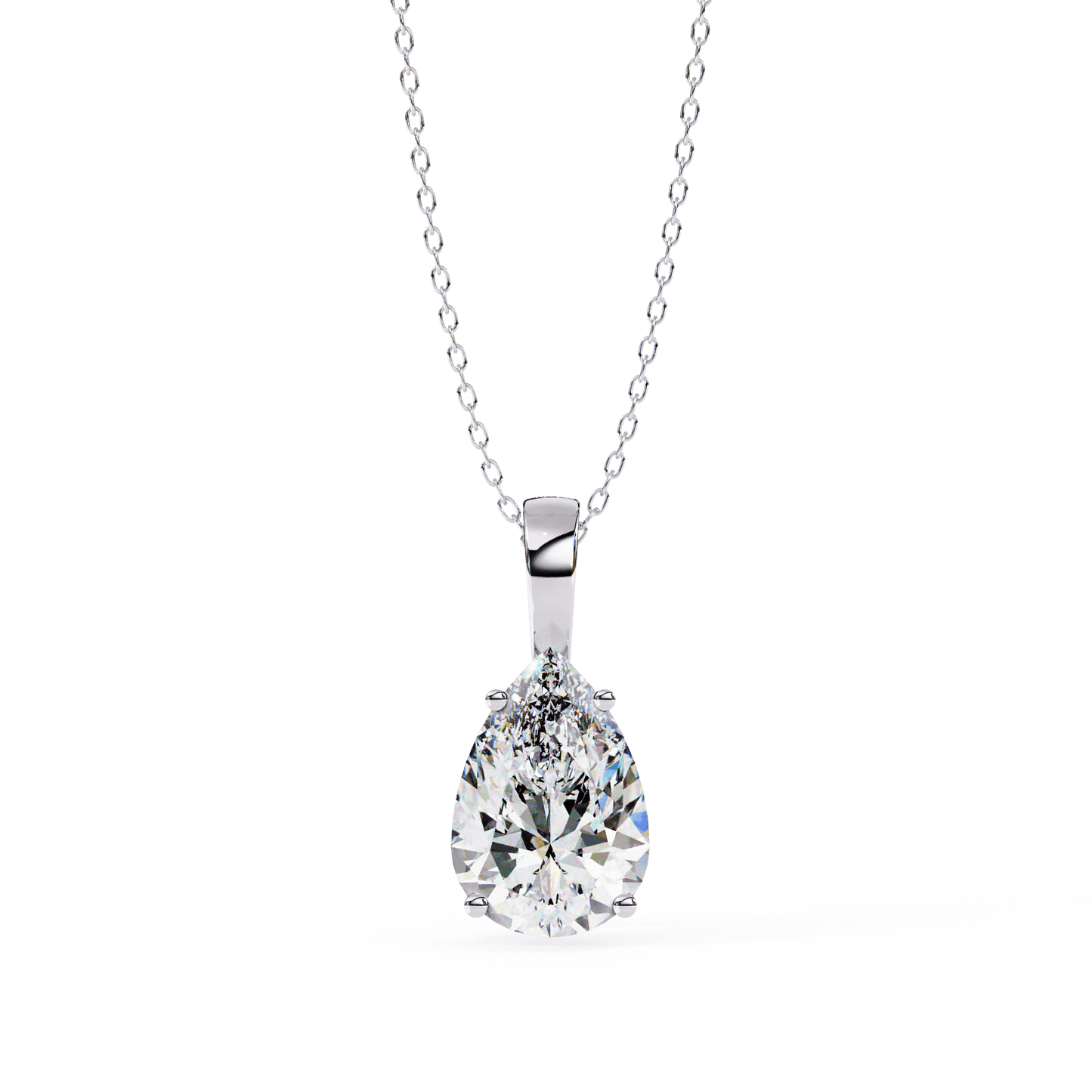 Irina - Pear-Cut Solitaire Pendant
