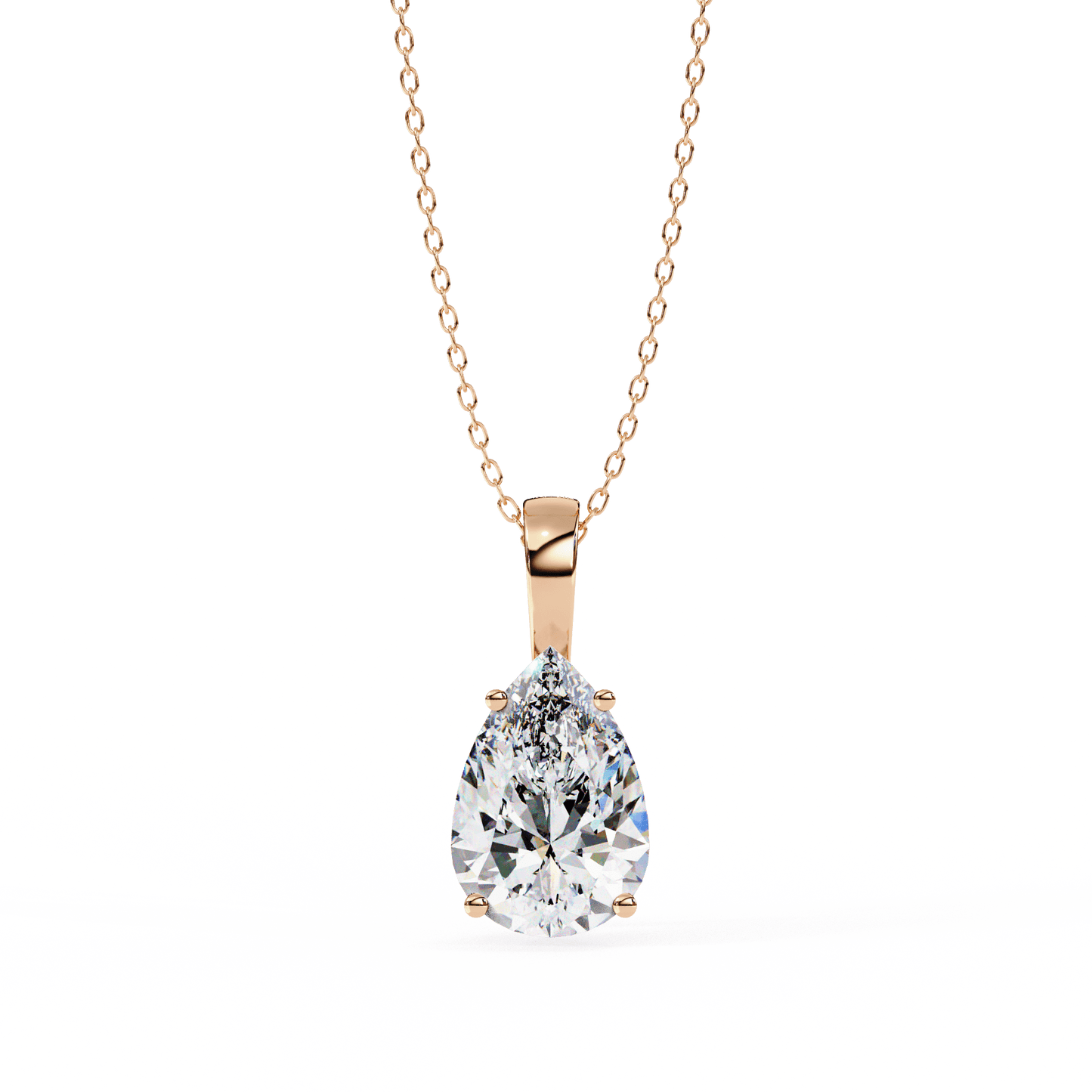 Irina - Pear-Cut Solitaire Pendant