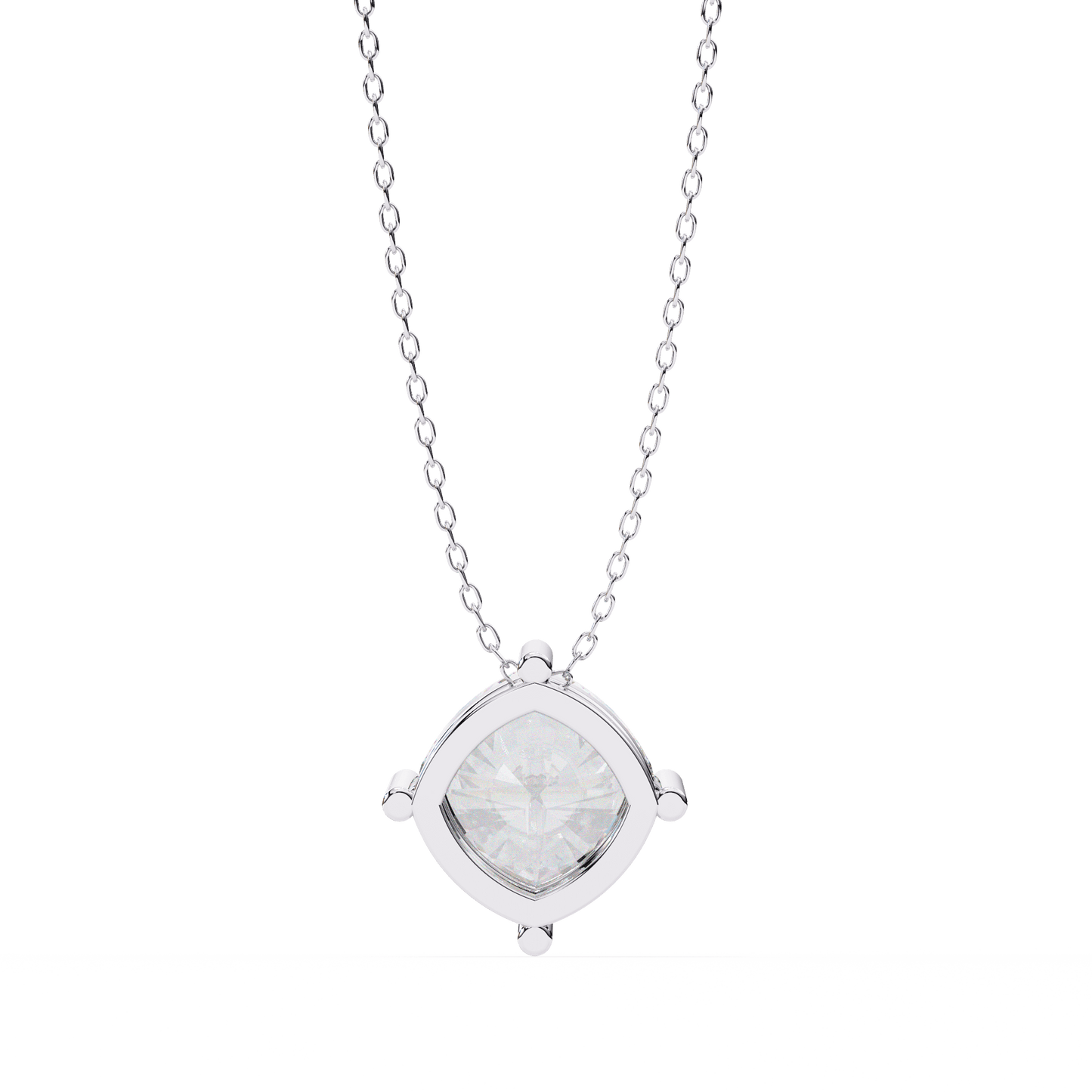Julia – Compass-Set Cushion Solitaire Pendant