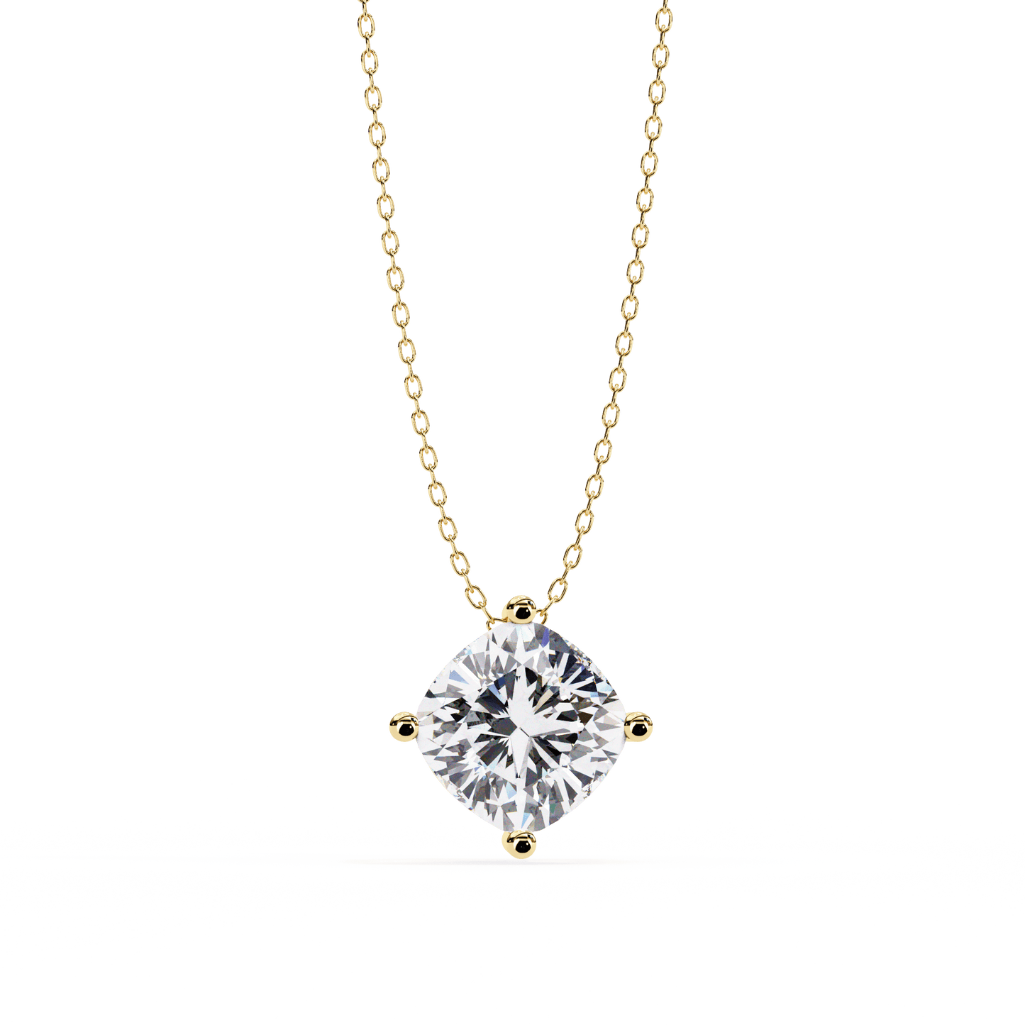 Julia – Compass-Set Cushion Solitaire Pendant
