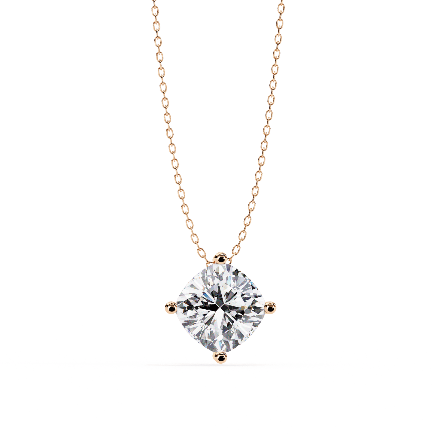 Julia – Compass-Set Cushion Solitaire Pendant