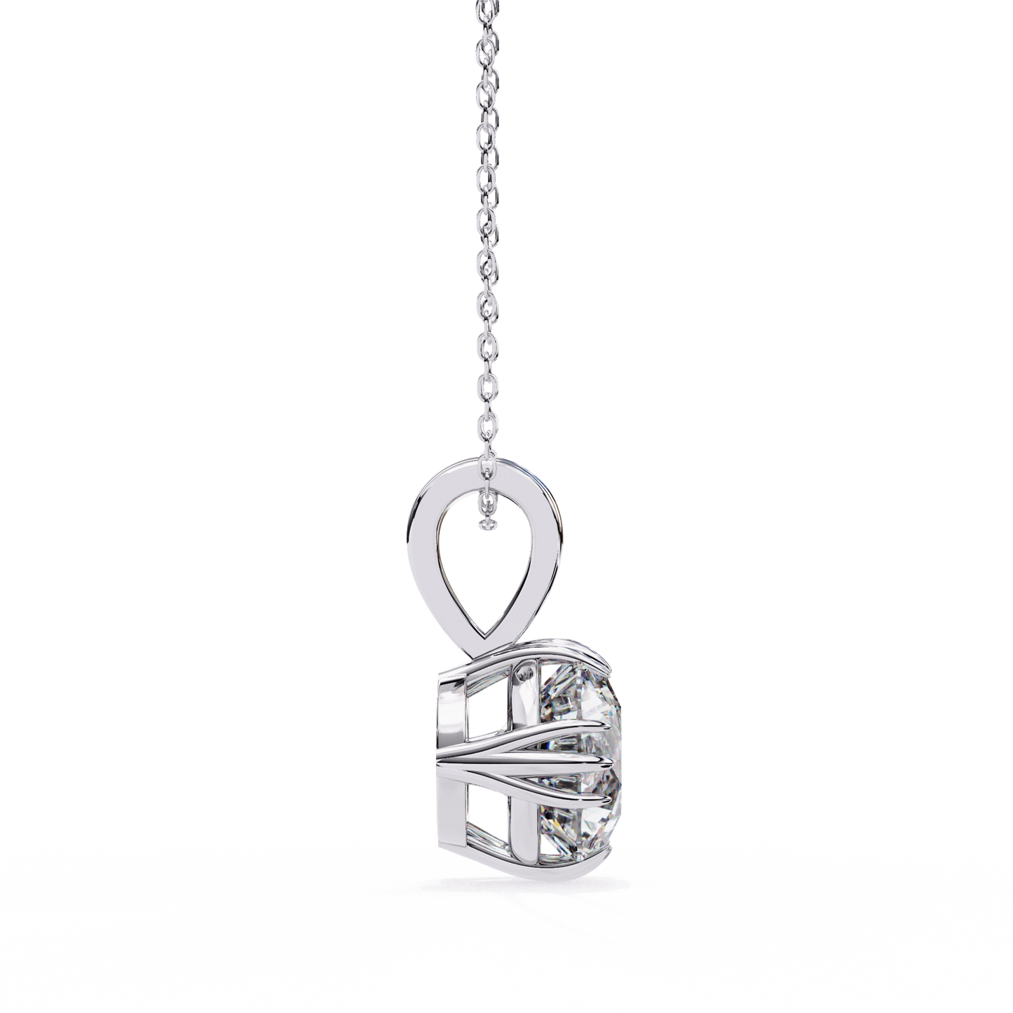 Kamaria - Triple Claw Round-Cut Solitaire Pendant