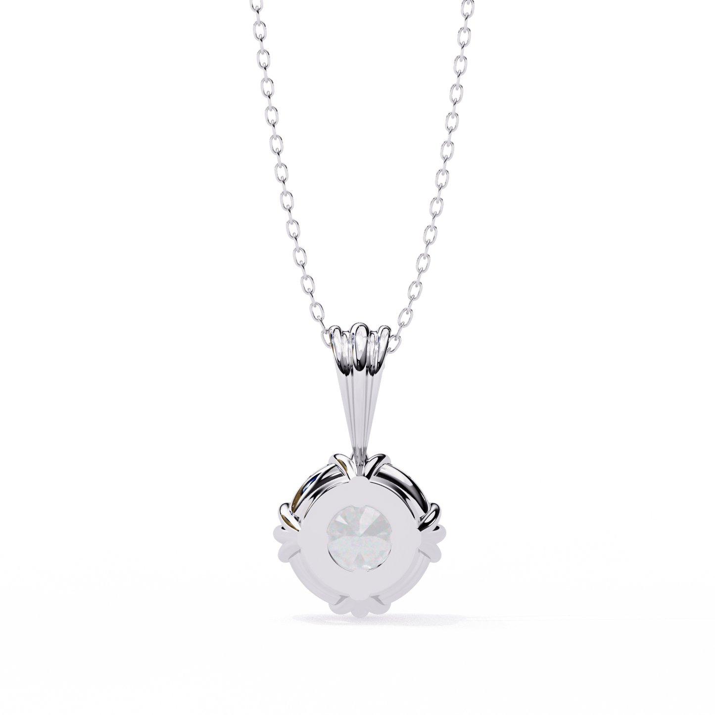 Kamaria - Triple Claw Round-Cut Solitaire Pendant