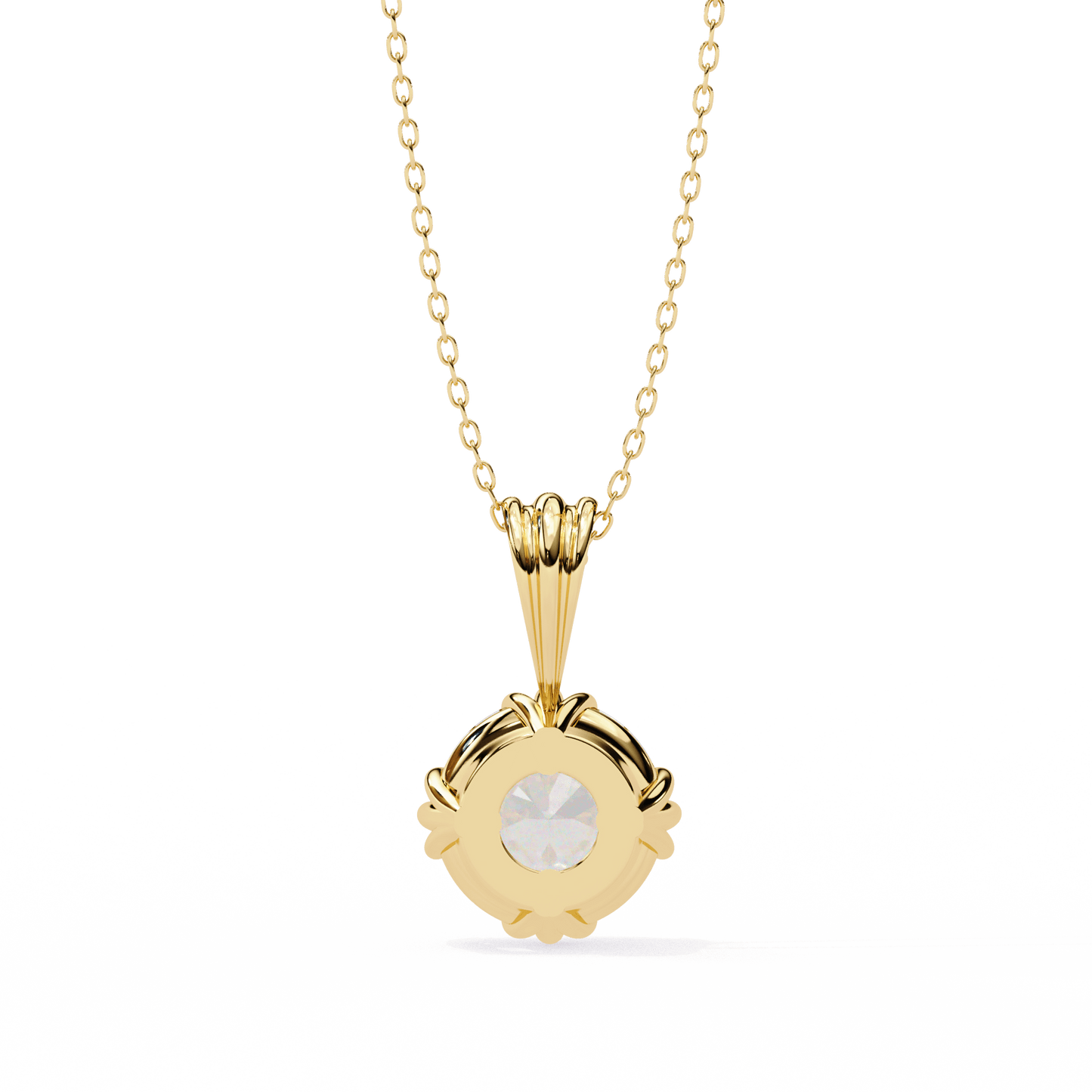 Kamaria - Triple Claw Round-Cut Solitaire Pendant