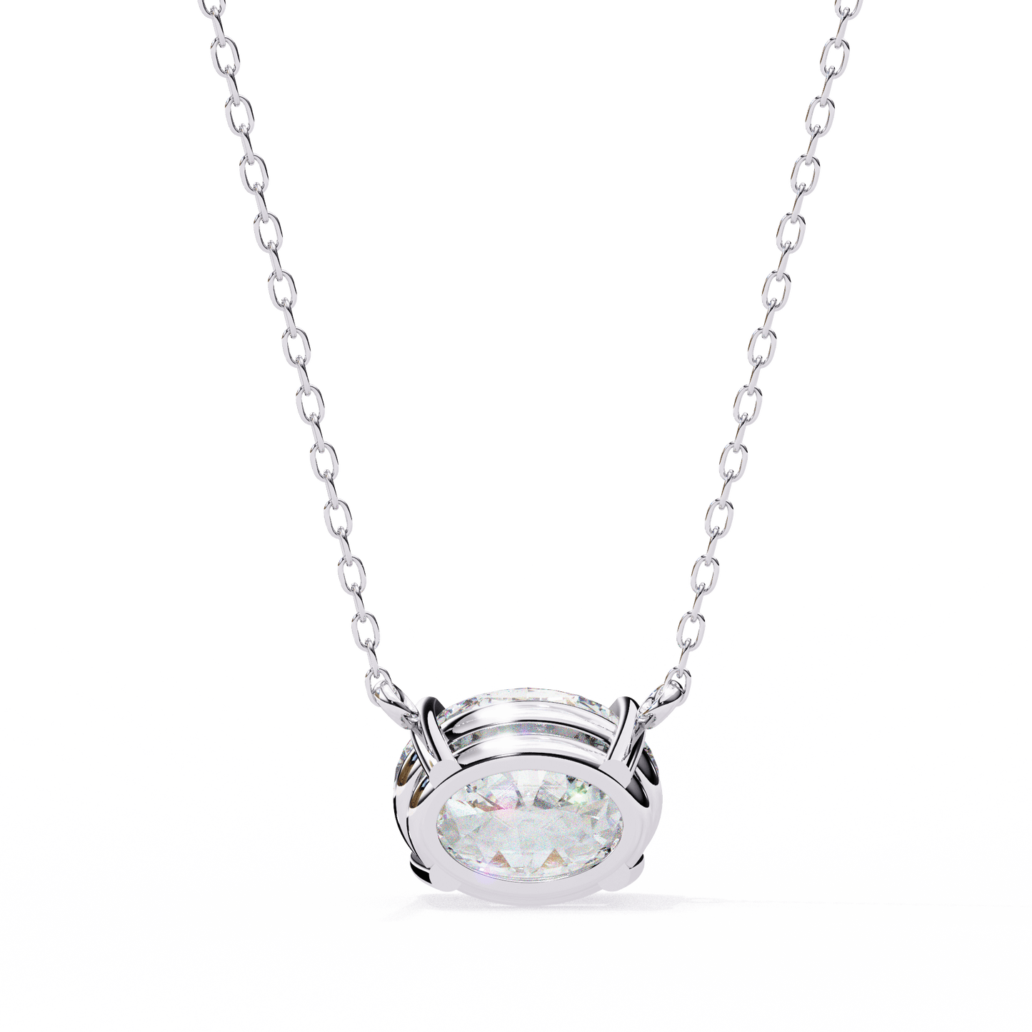 Katie – East West Oval-Cut Solitaire Pendant