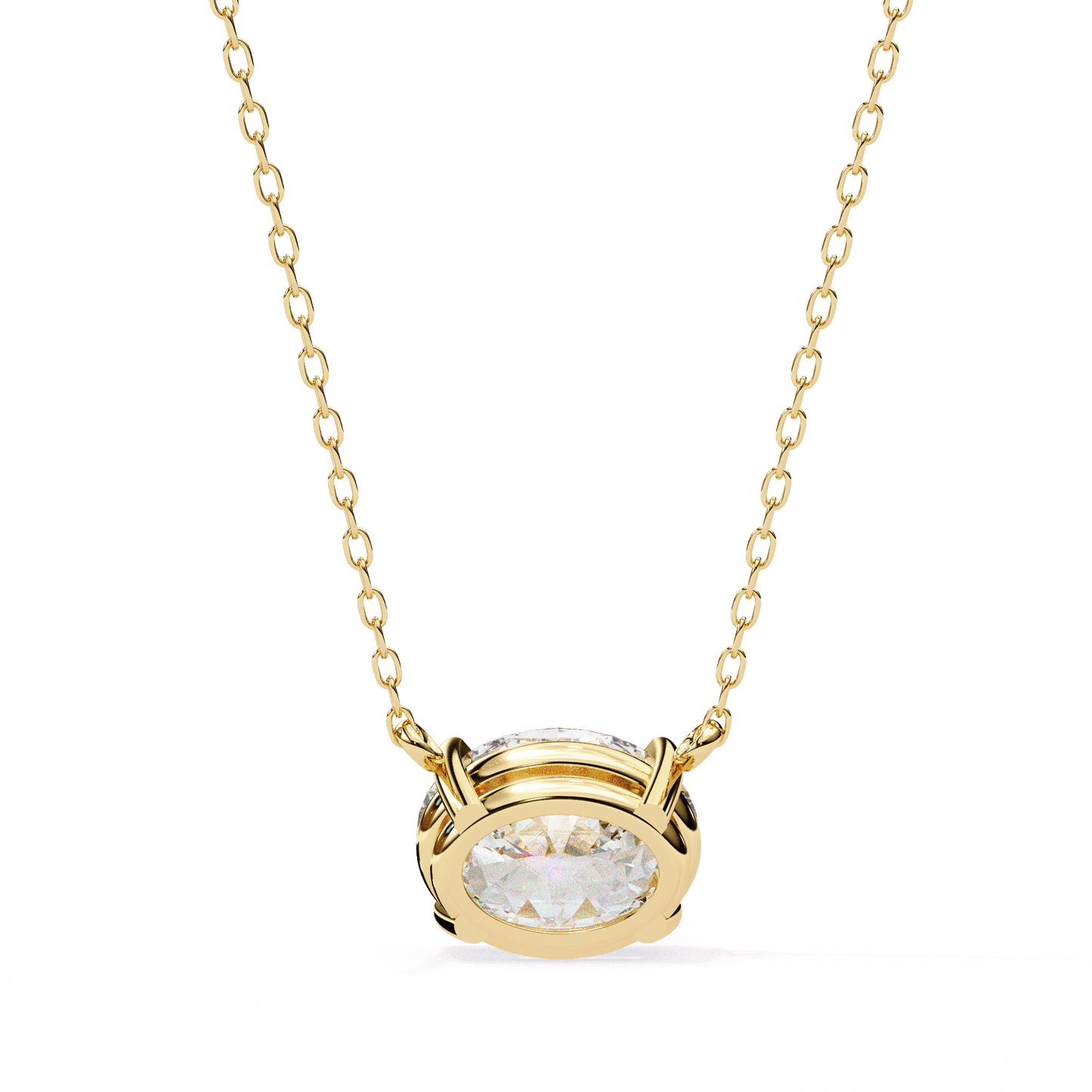 Katie – East West Oval-Cut Solitaire Pendant