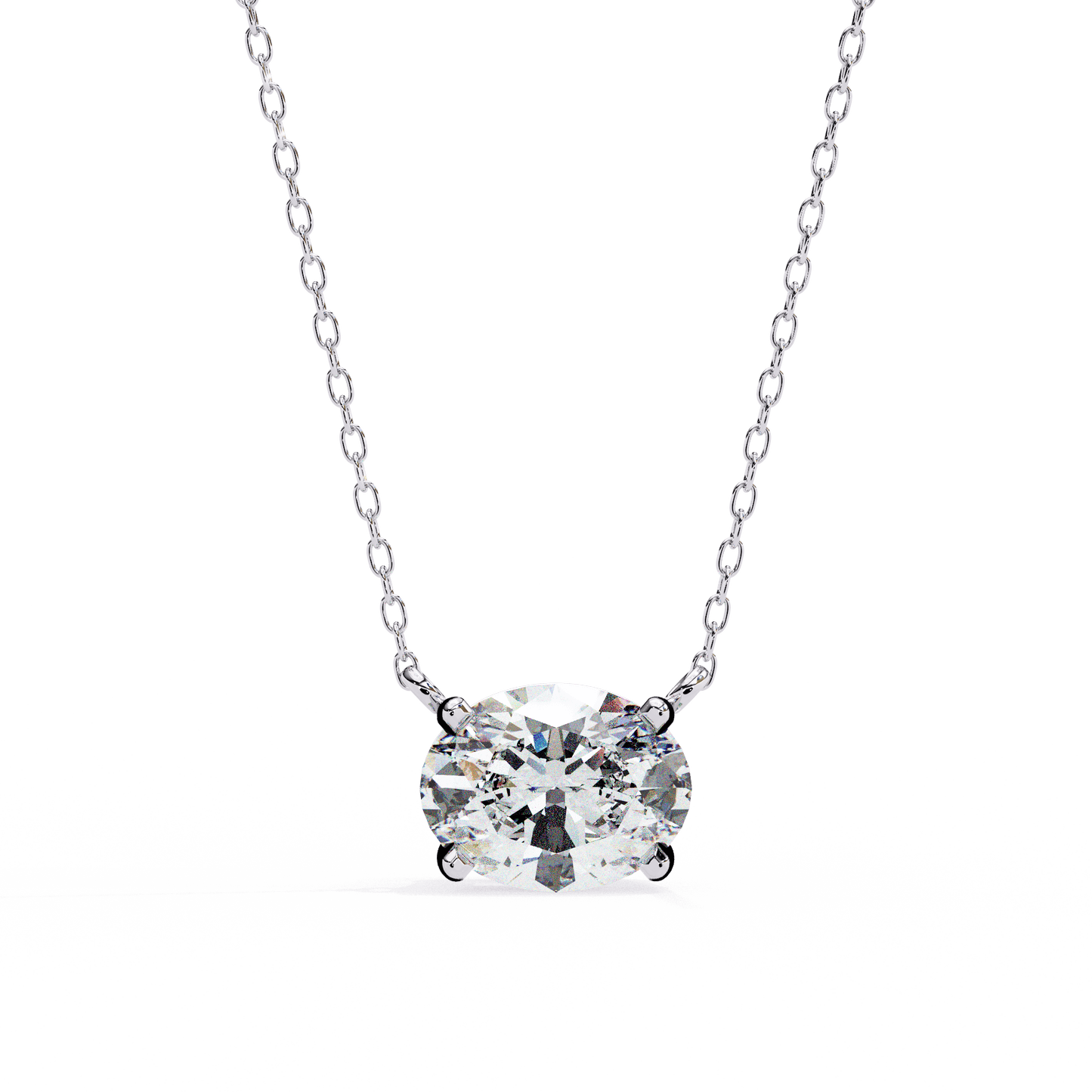 Katie – East West Oval-Cut Solitaire Pendant