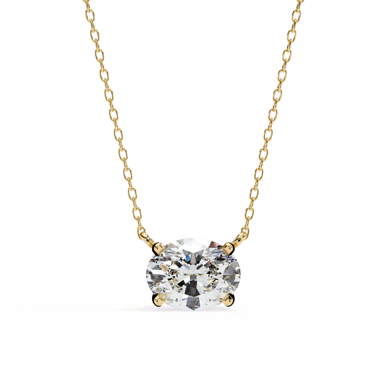 Katie – East West Oval-Cut Solitaire Pendant