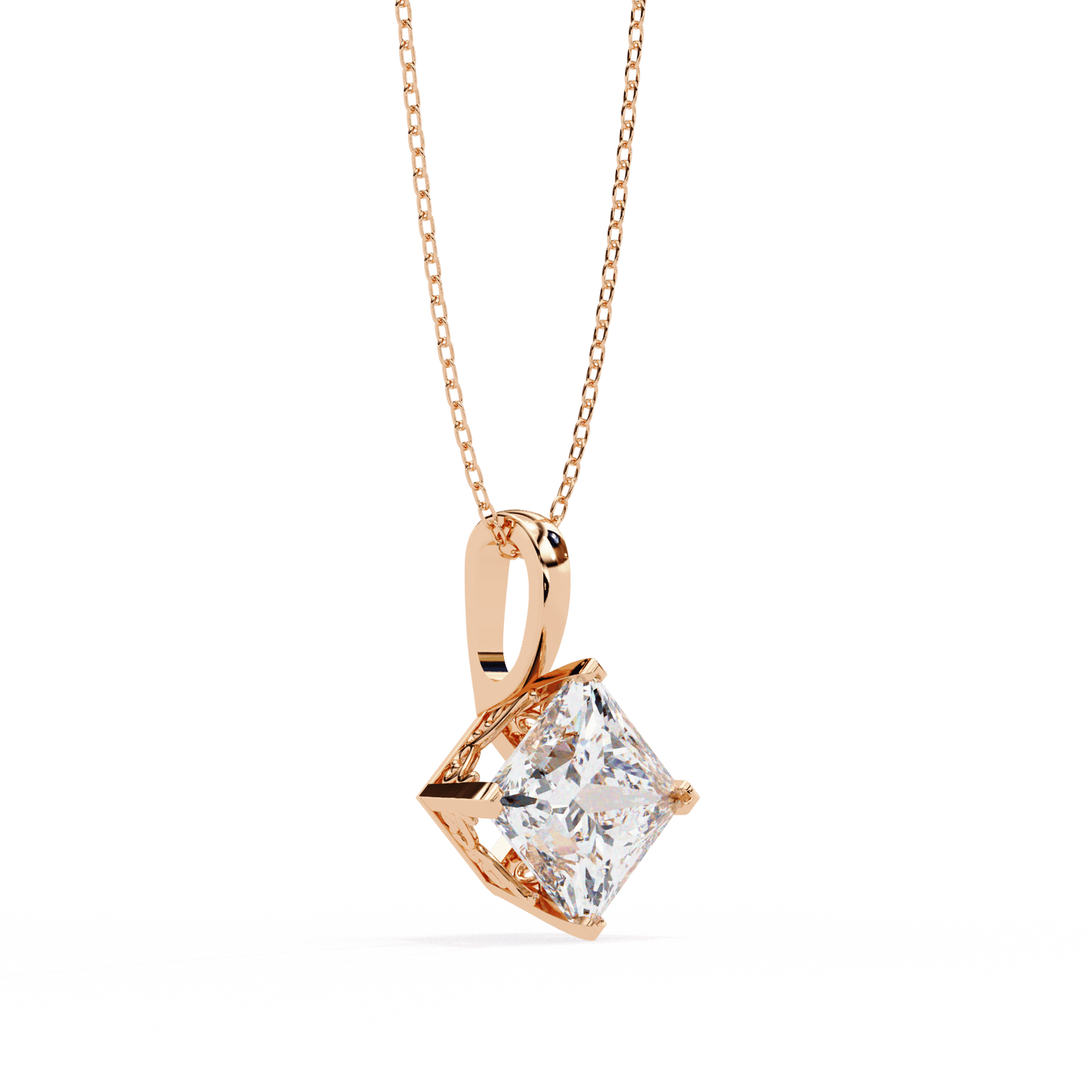 Kendra – Princess-Cut Solitaire Pendant