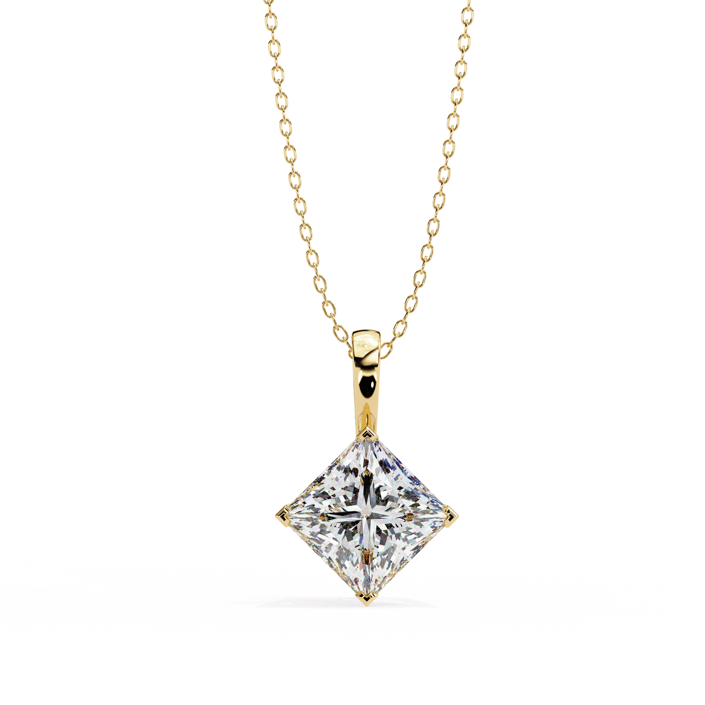 Kendra – Princess-Cut Solitaire Pendant