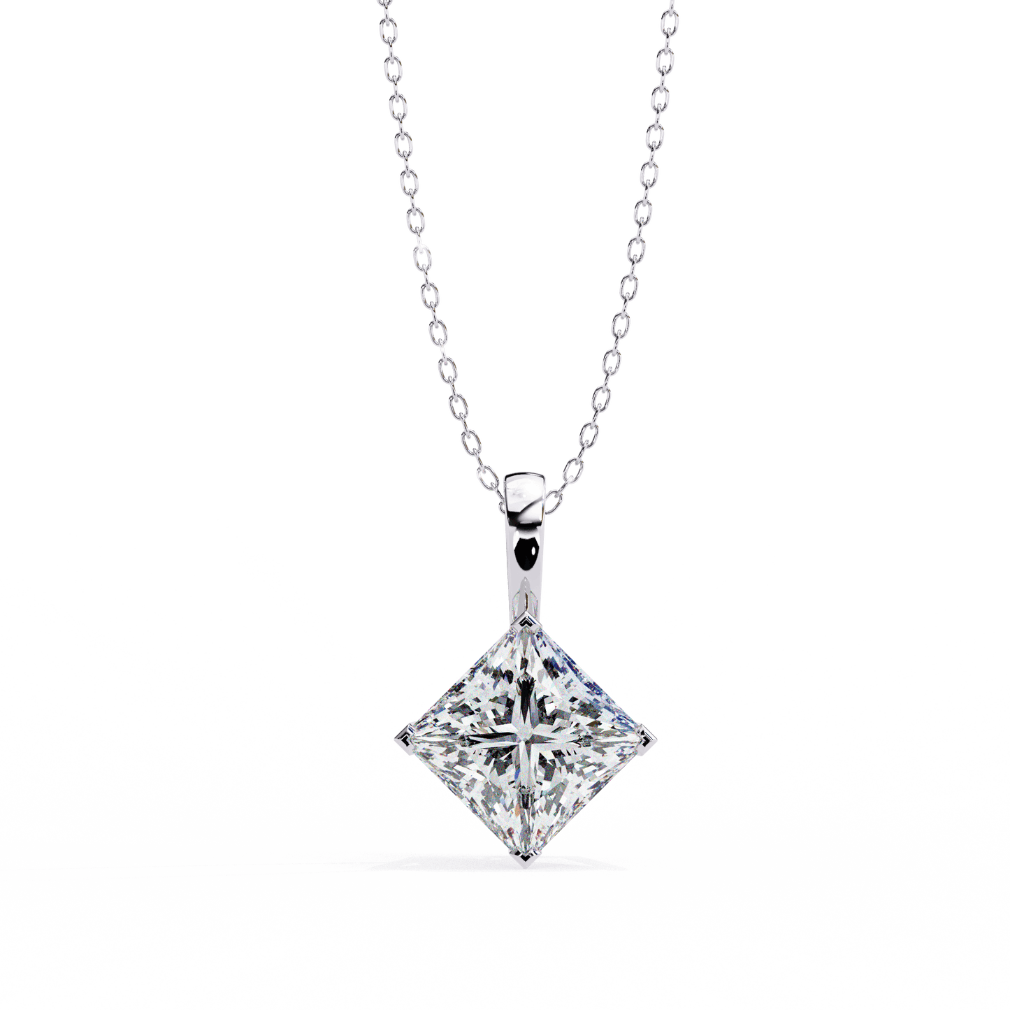 Kendra – Princess-Cut Solitaire Pendant