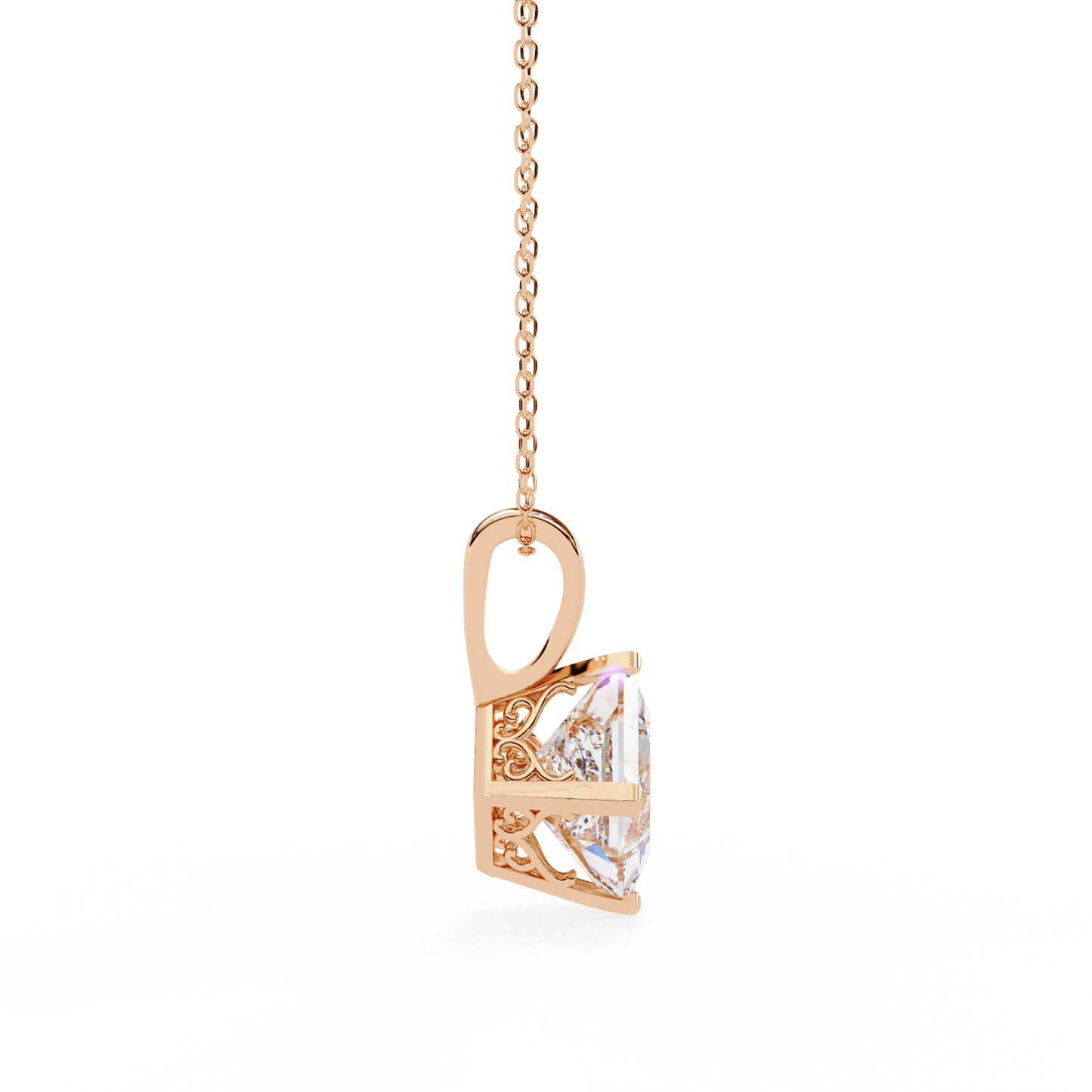 Kendra – Princess-Cut Solitaire Pendant