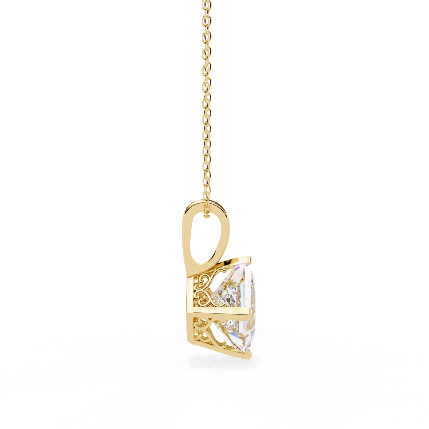 Kendra – Princess-Cut Solitaire Pendant