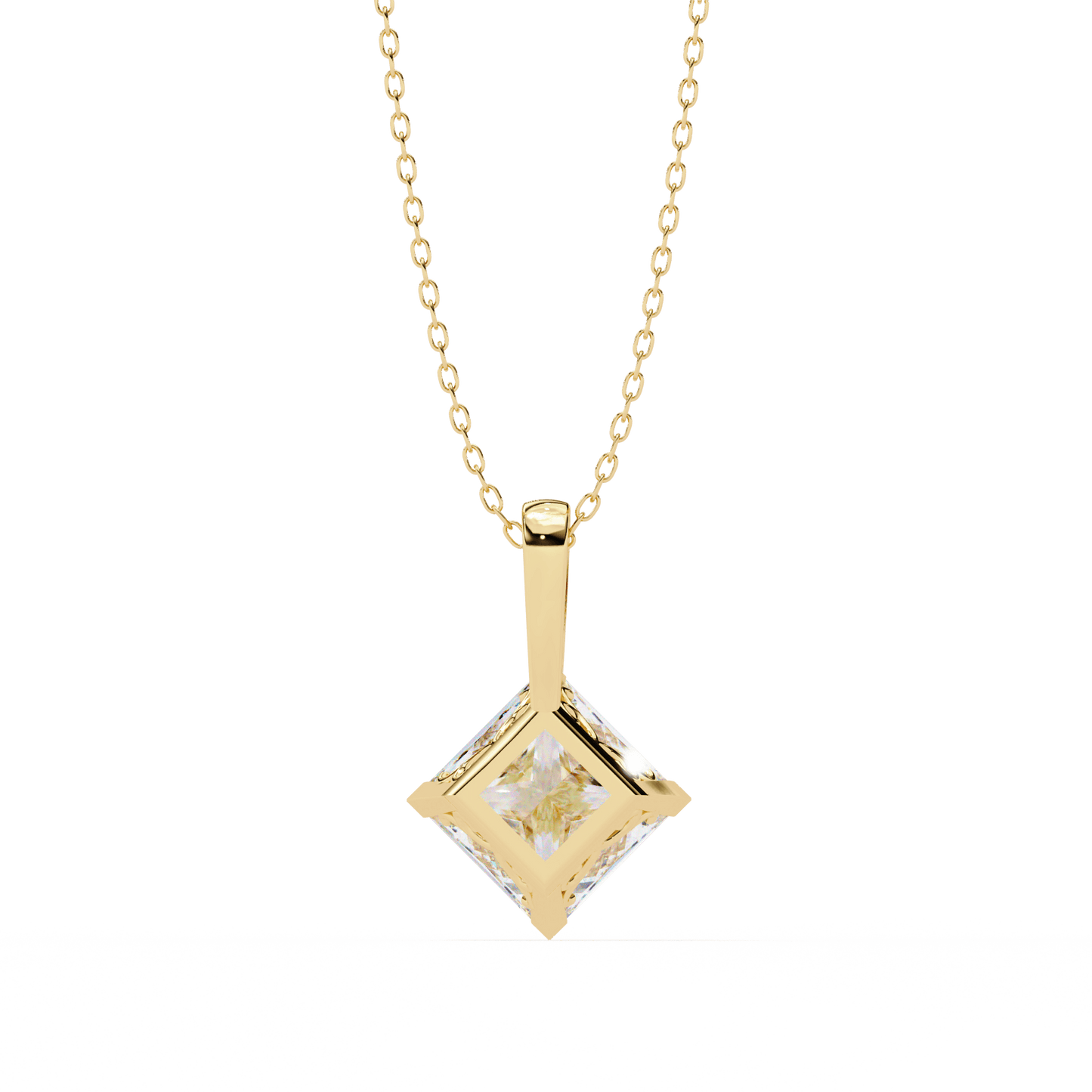 Kendra – Princess-Cut Solitaire Pendant