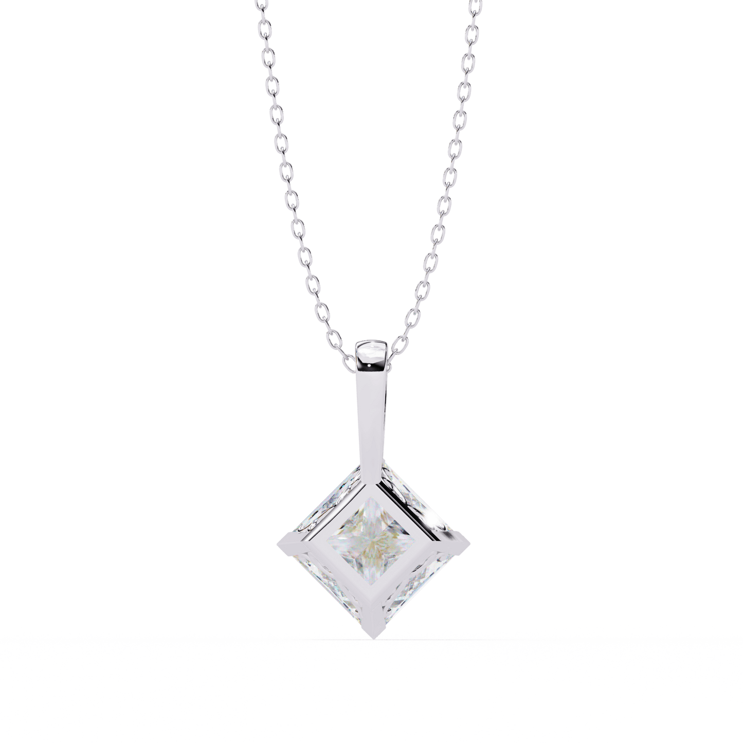 Kendra – Princess-Cut Solitaire Pendant