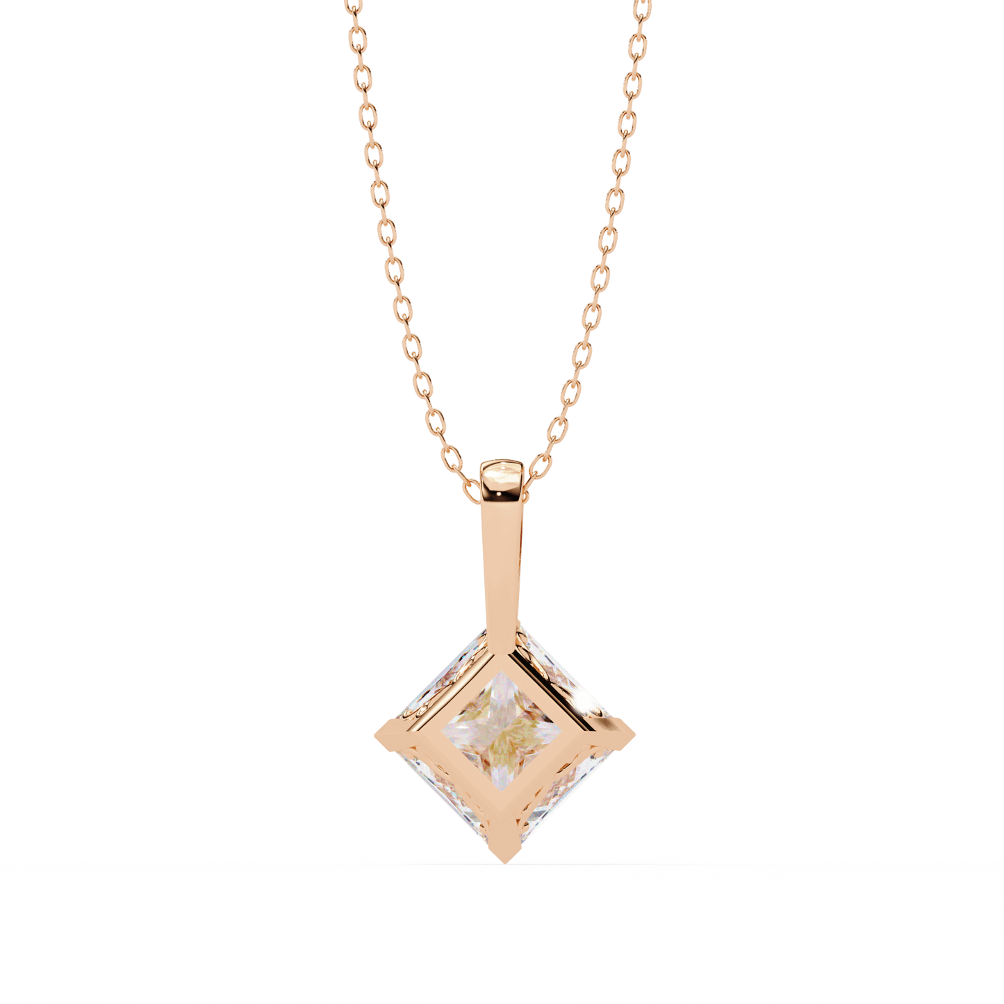 Kendra – Princess-Cut Solitaire Pendant