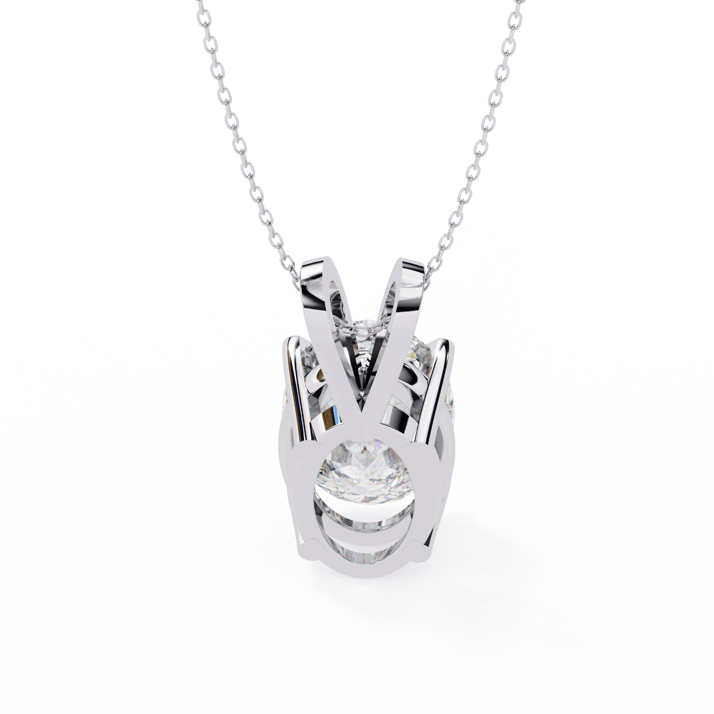 Erica – Oval-Cut Solitaire Diamond Pendant
