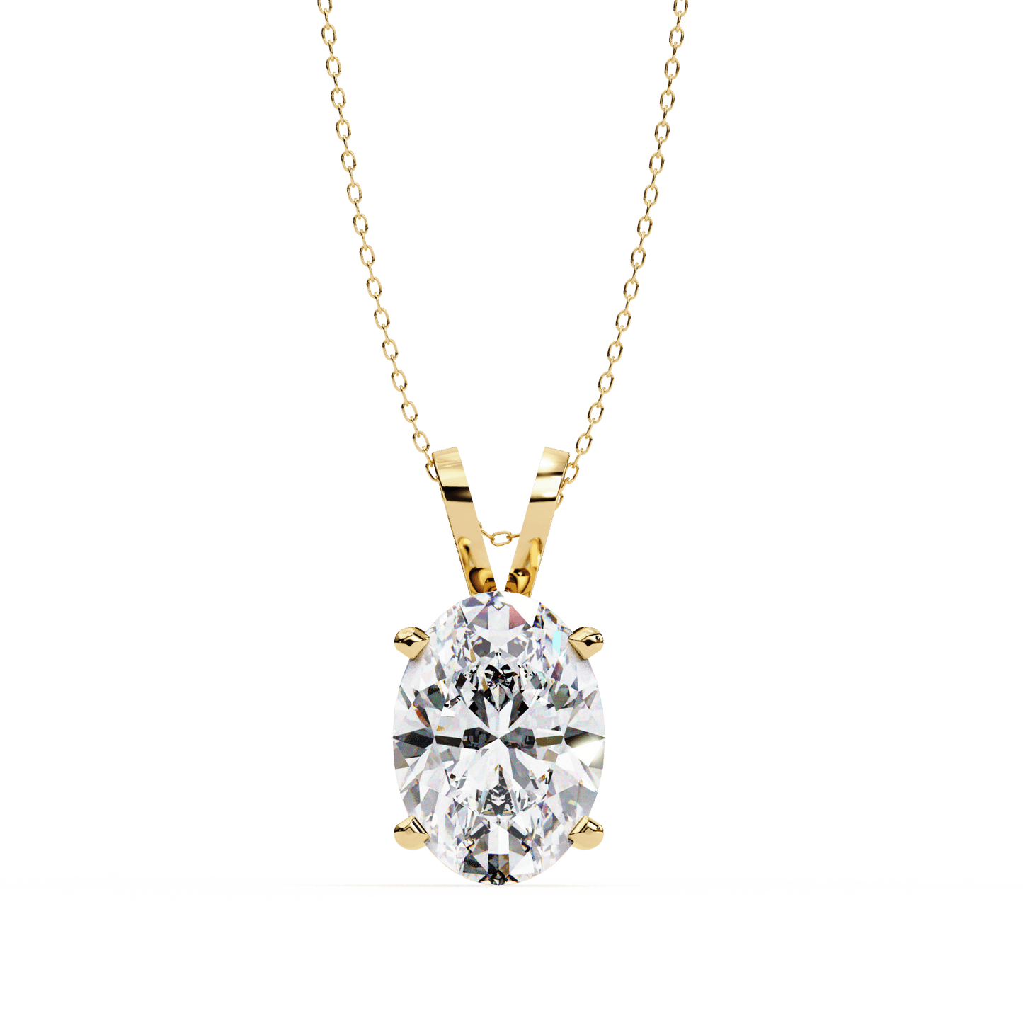 Erica – Oval-Cut Solitaire Diamond Pendant