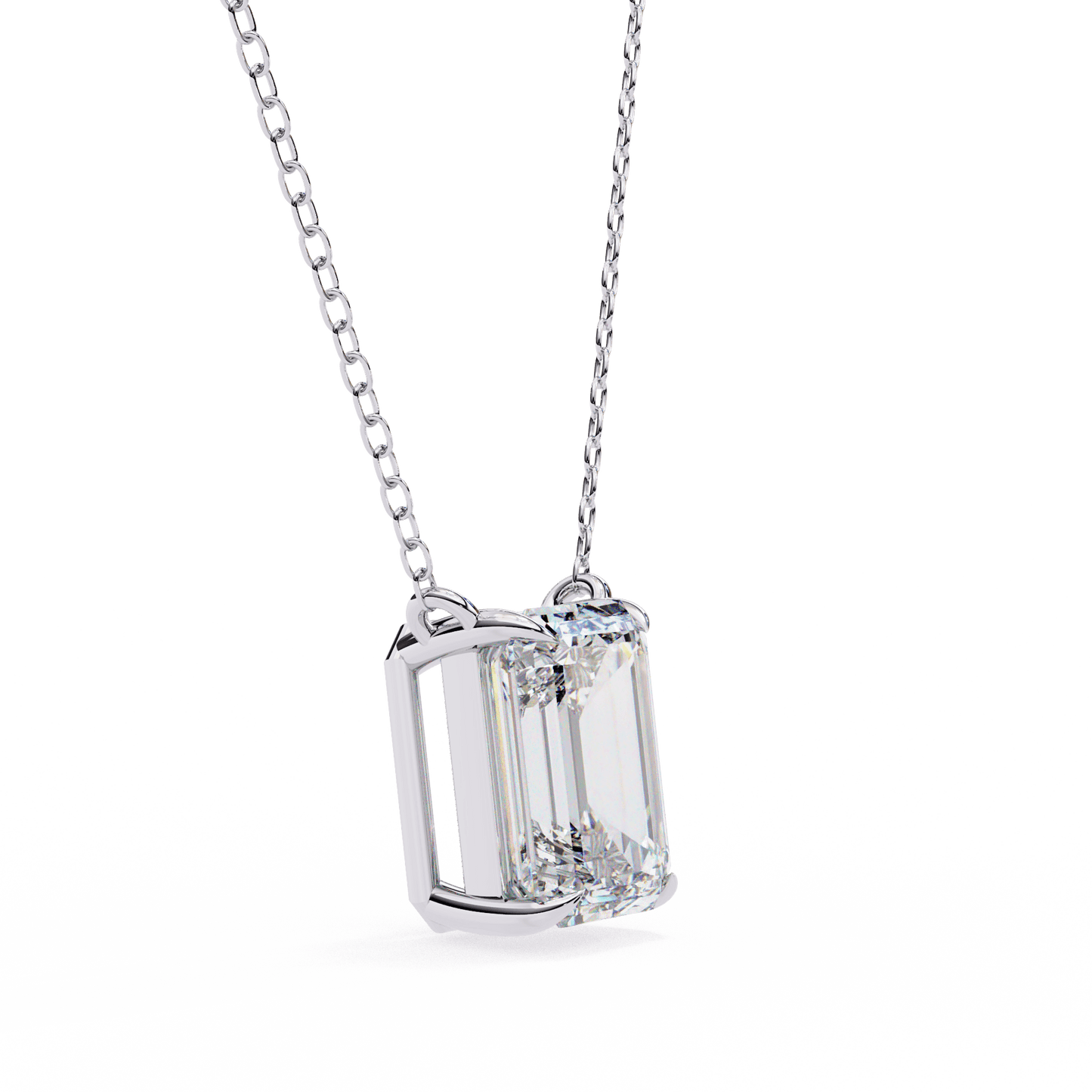 Farah – Emerald-Cut Solitaire Pendant