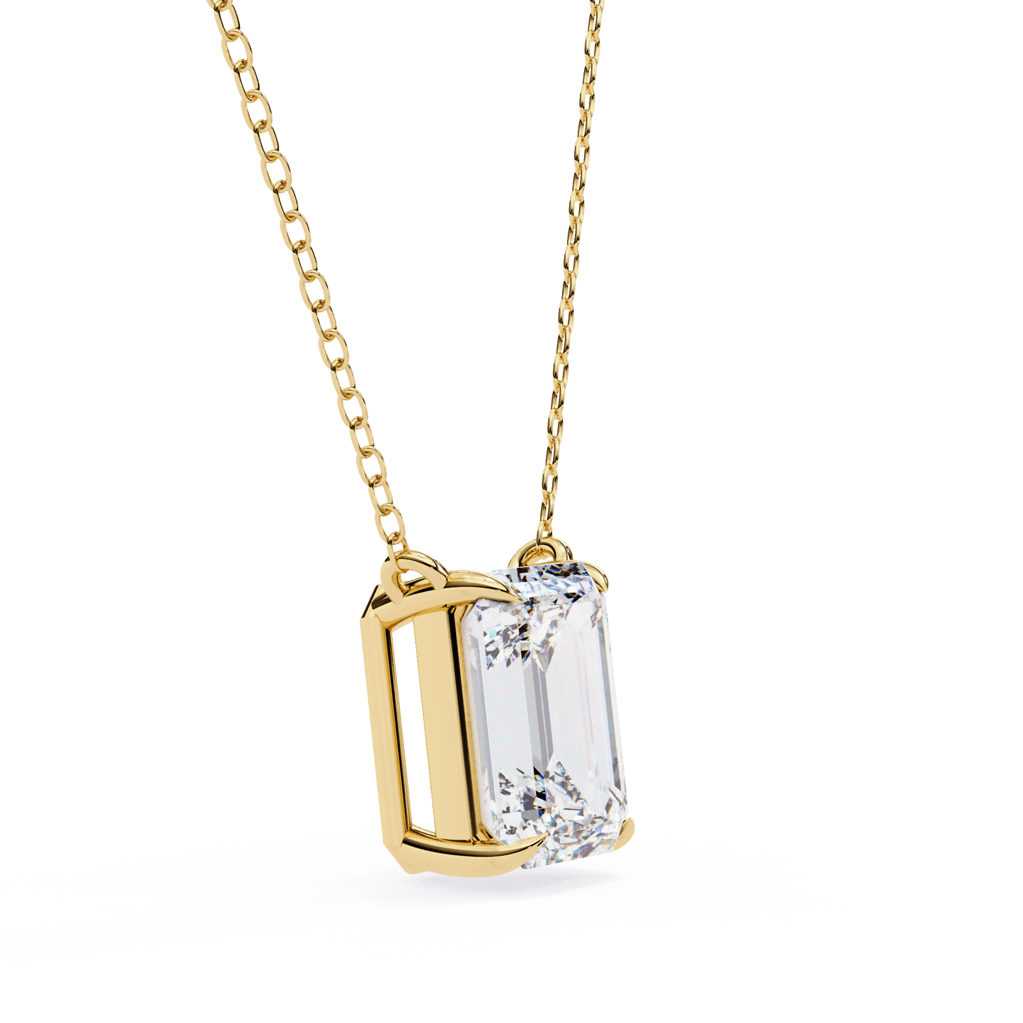Farah – Emerald-Cut Solitaire Pendant