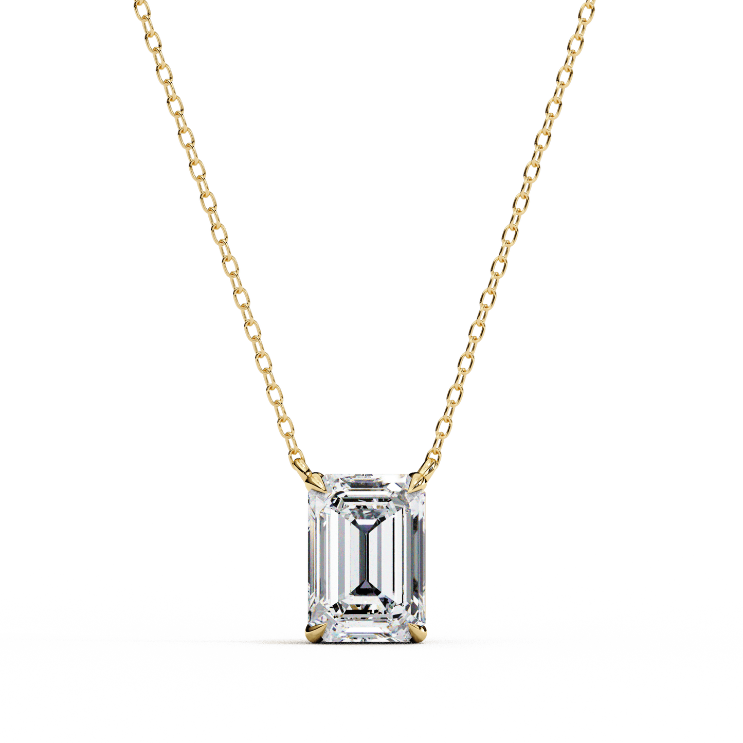 Farah – Emerald-Cut Solitaire Pendant