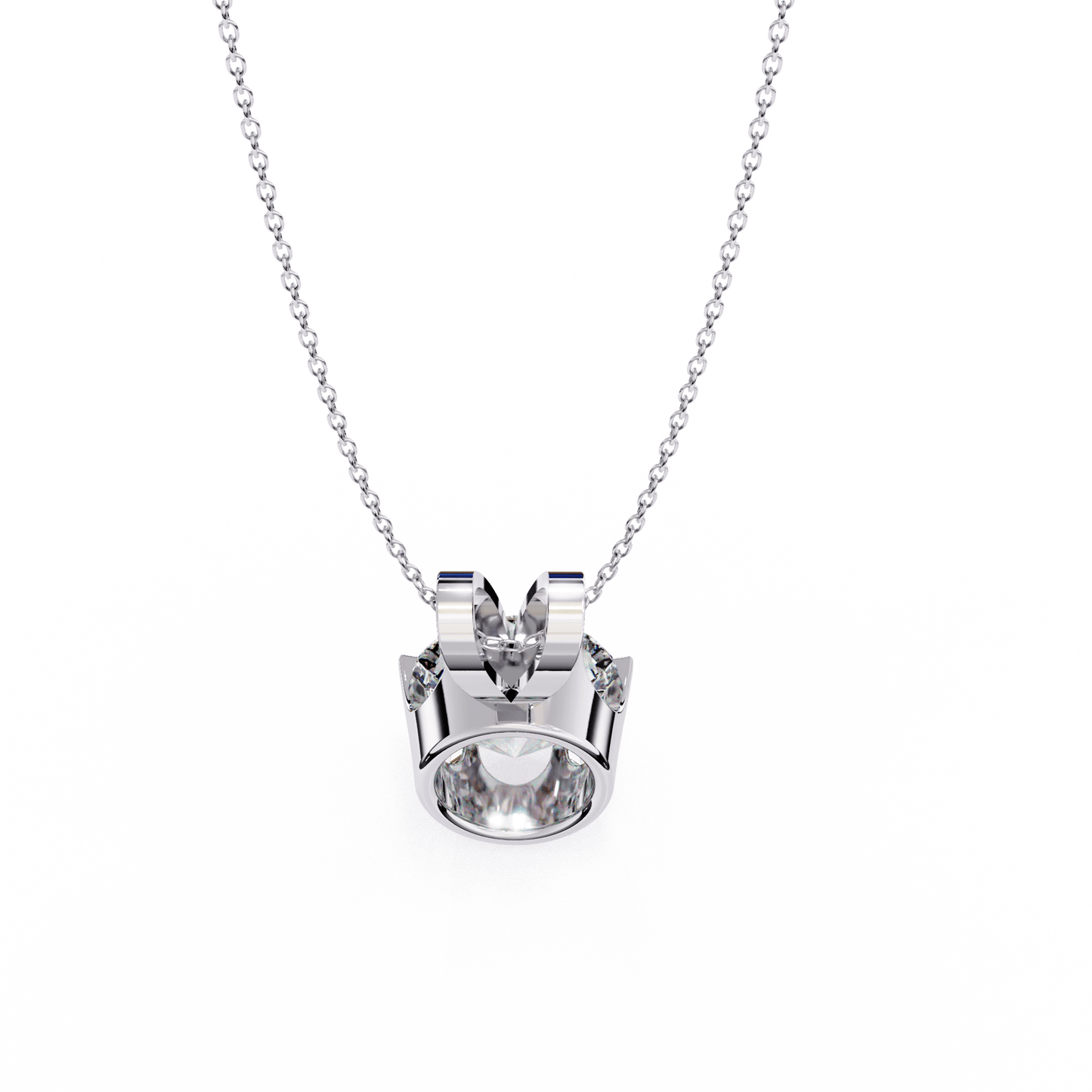 Gina - Round-cut Solitaire Pendant in a Classic 6-Prong Setting