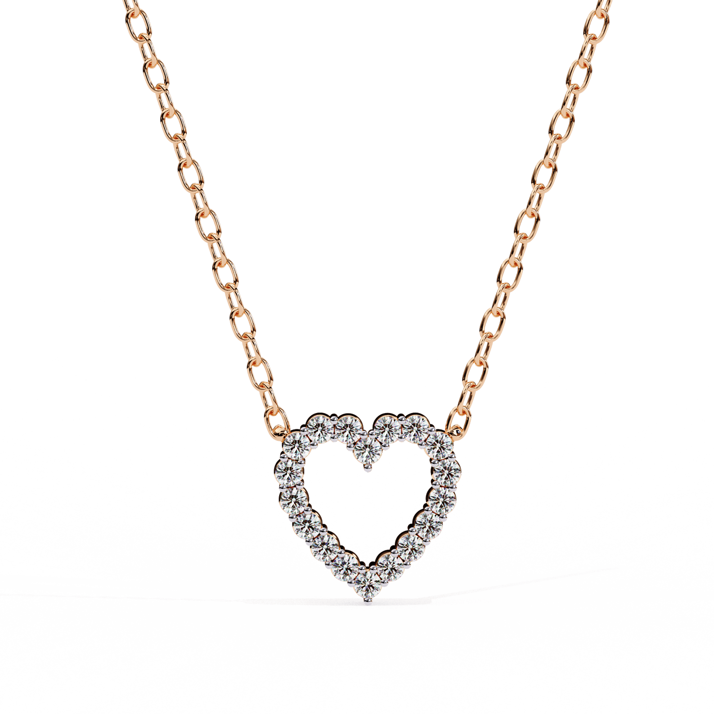 Janice – Heart-Shaped Diamond Pendant
