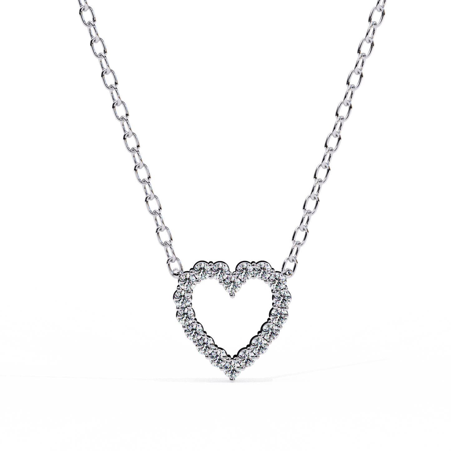 Janice – Heart-Shaped Diamond Pendant