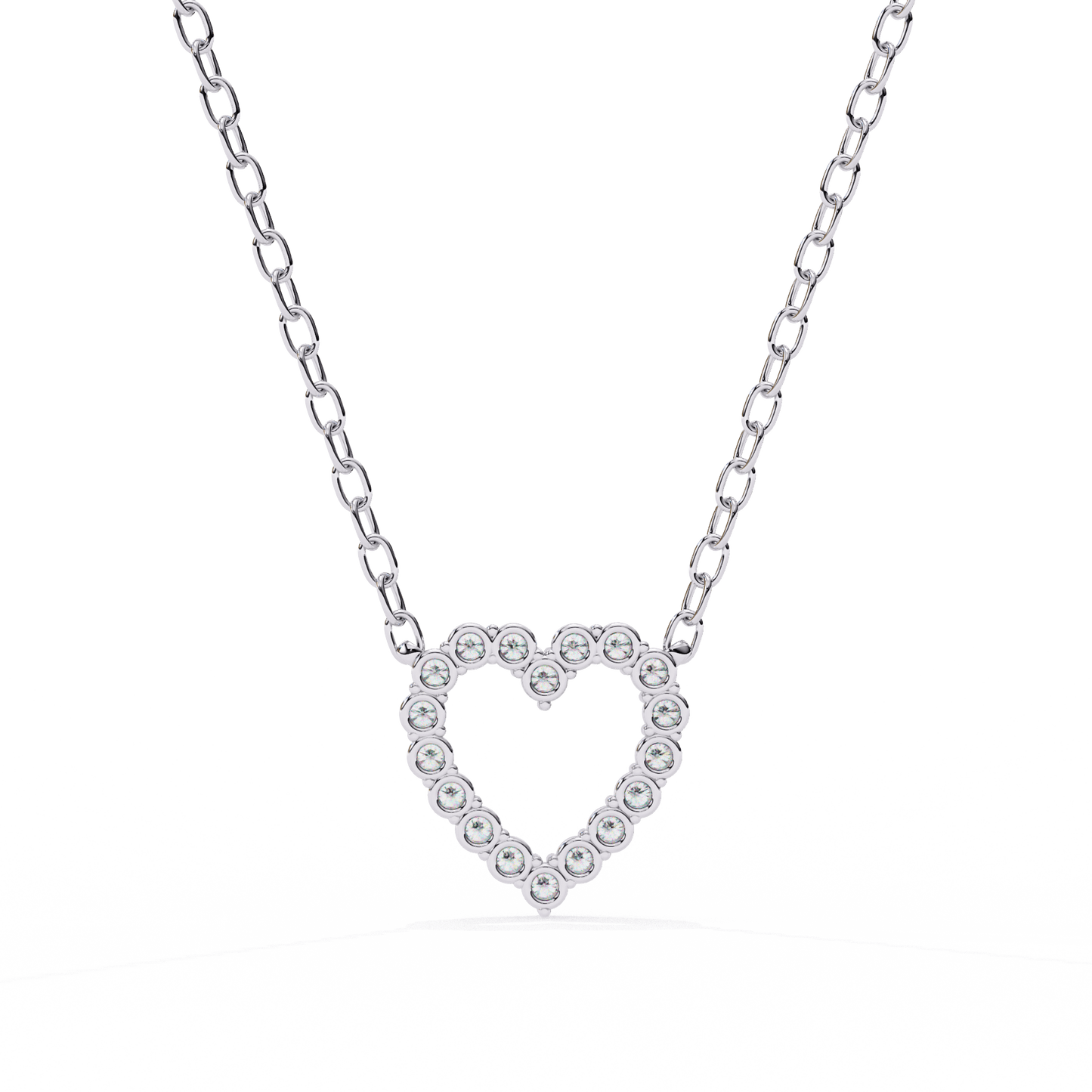 Janice – Heart-Shaped Diamond Pendant