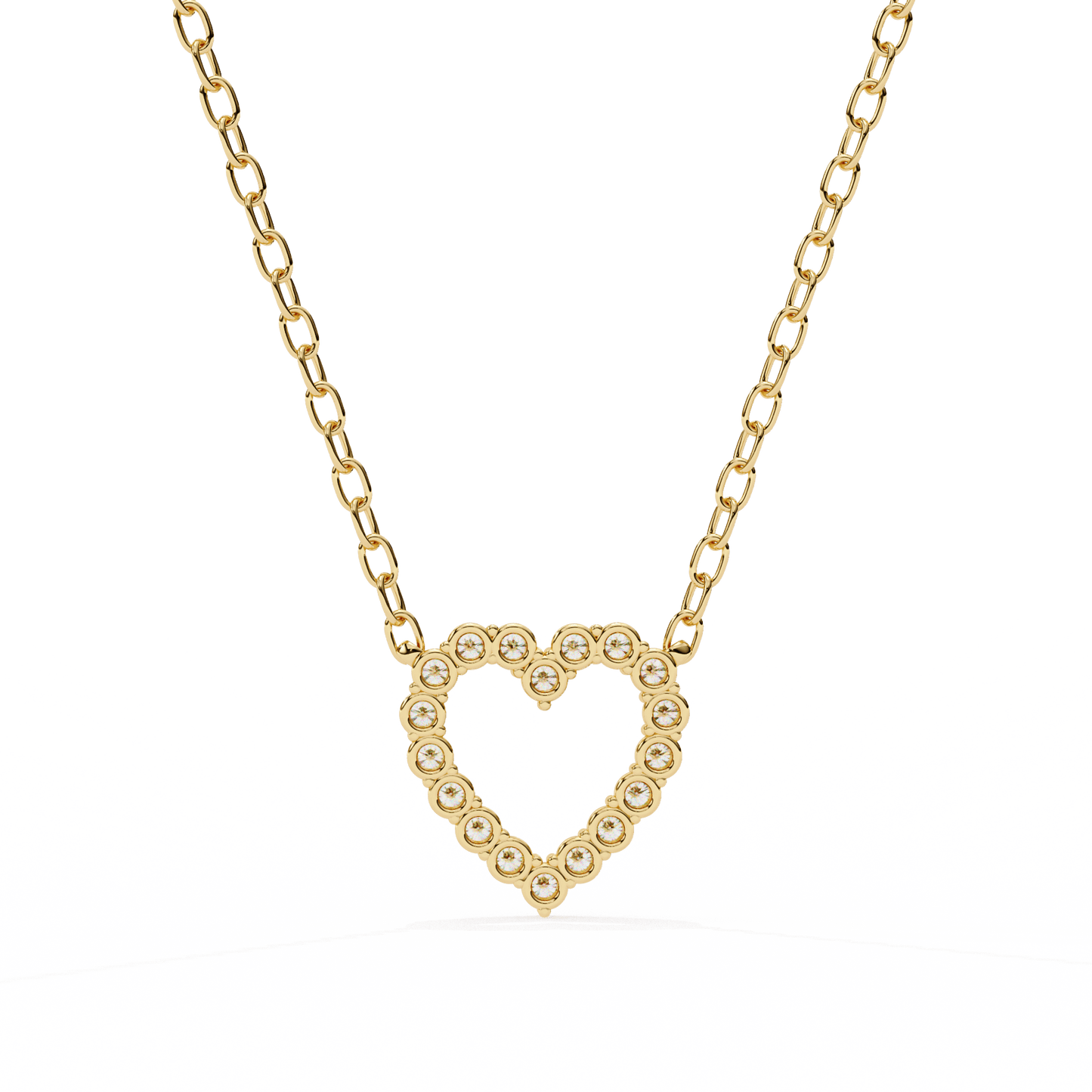 Janice – Heart-Shaped Diamond Pendant